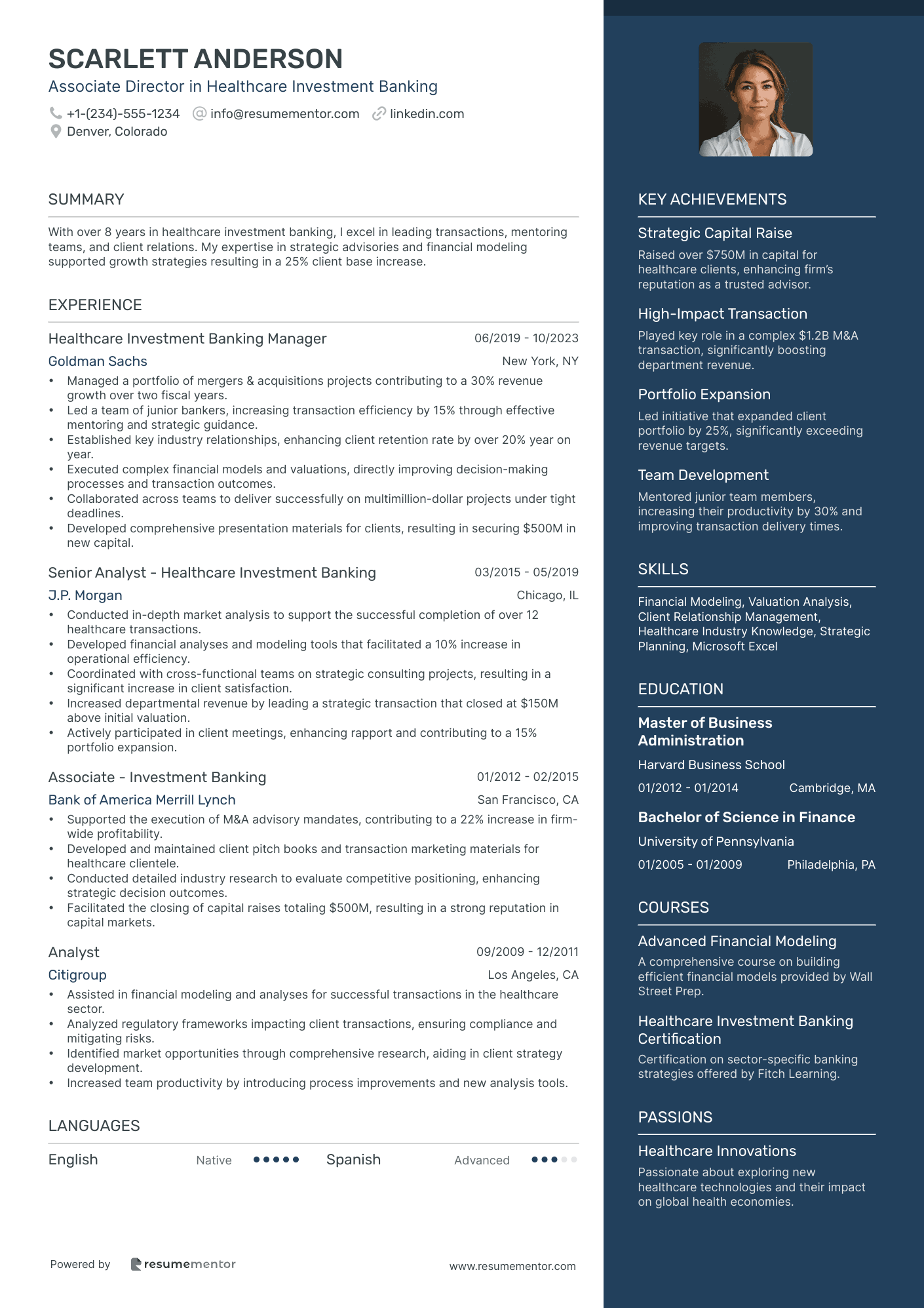 Associate Director in Healthcare Investment Banking