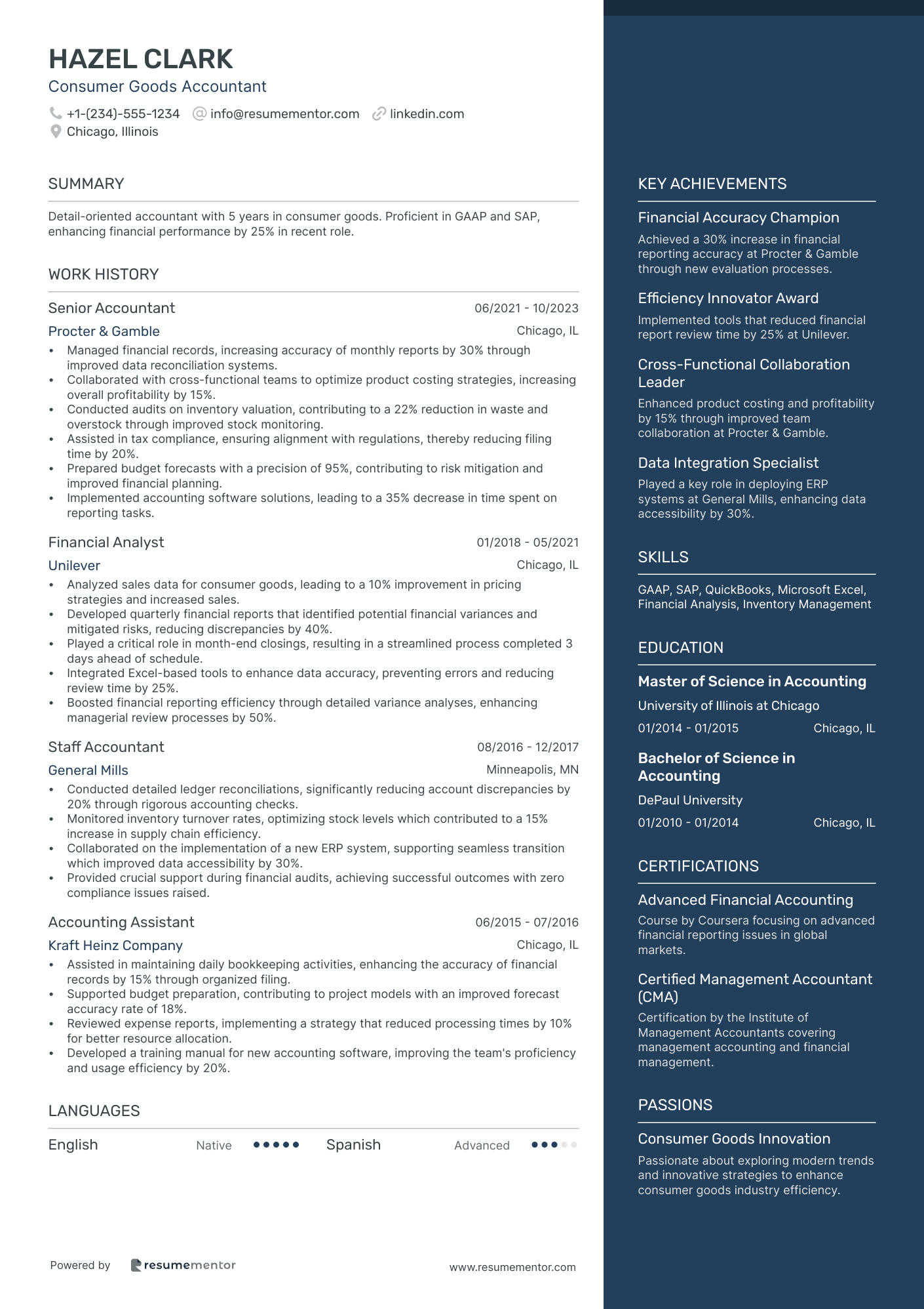 Consumer Goods Accountant