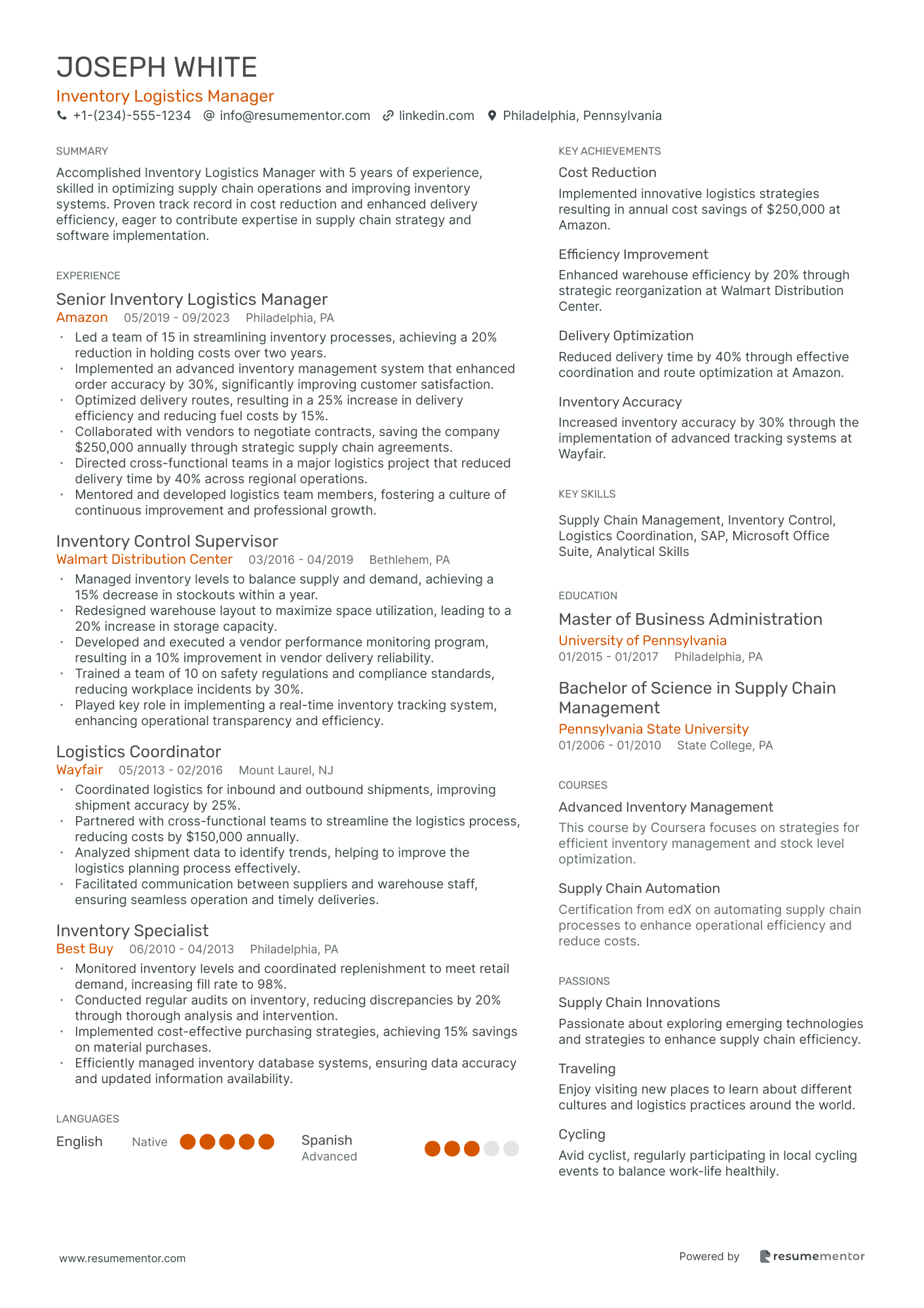 Inventory Logistics Manager