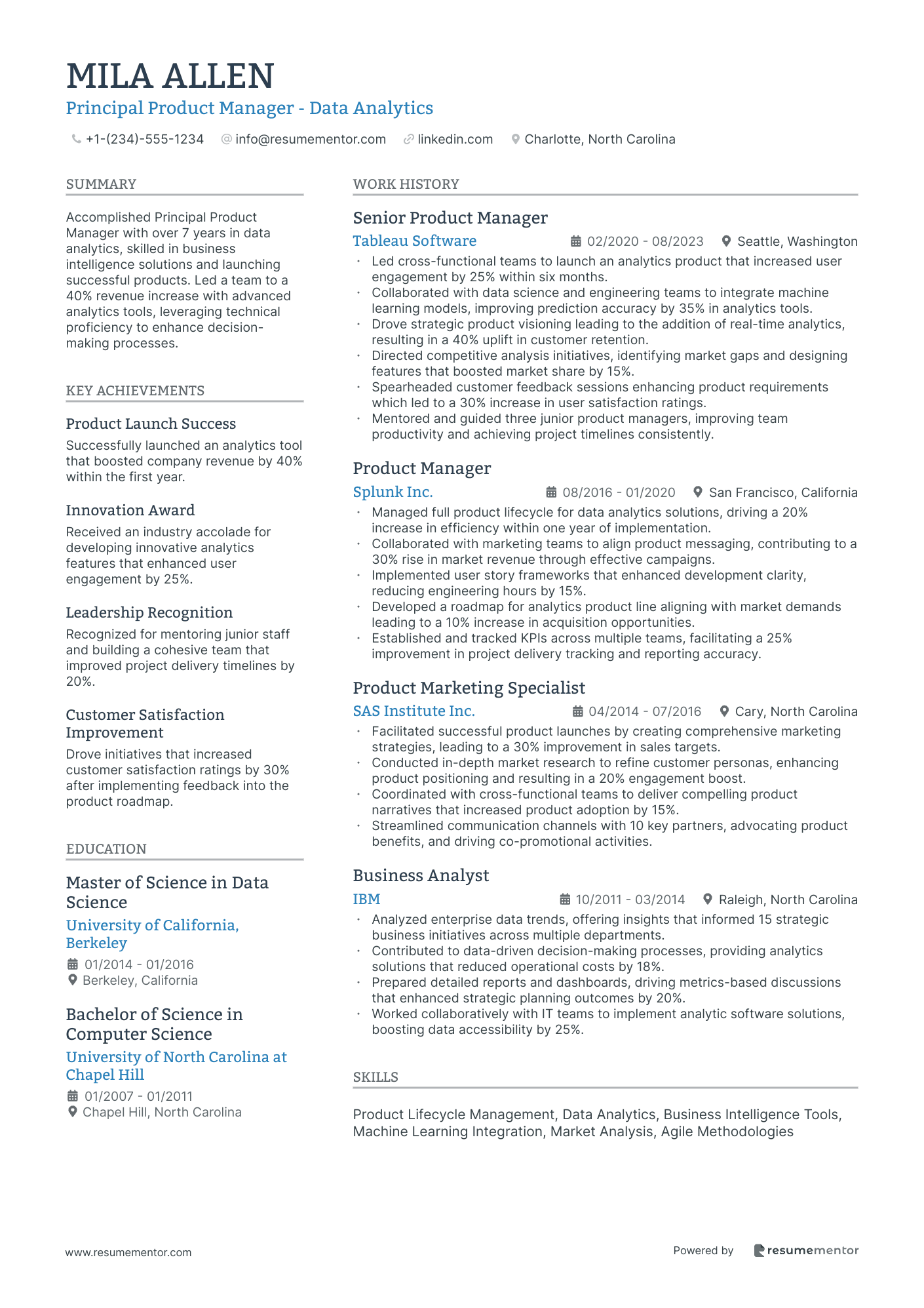 Principal Product Manager   Data Analytics