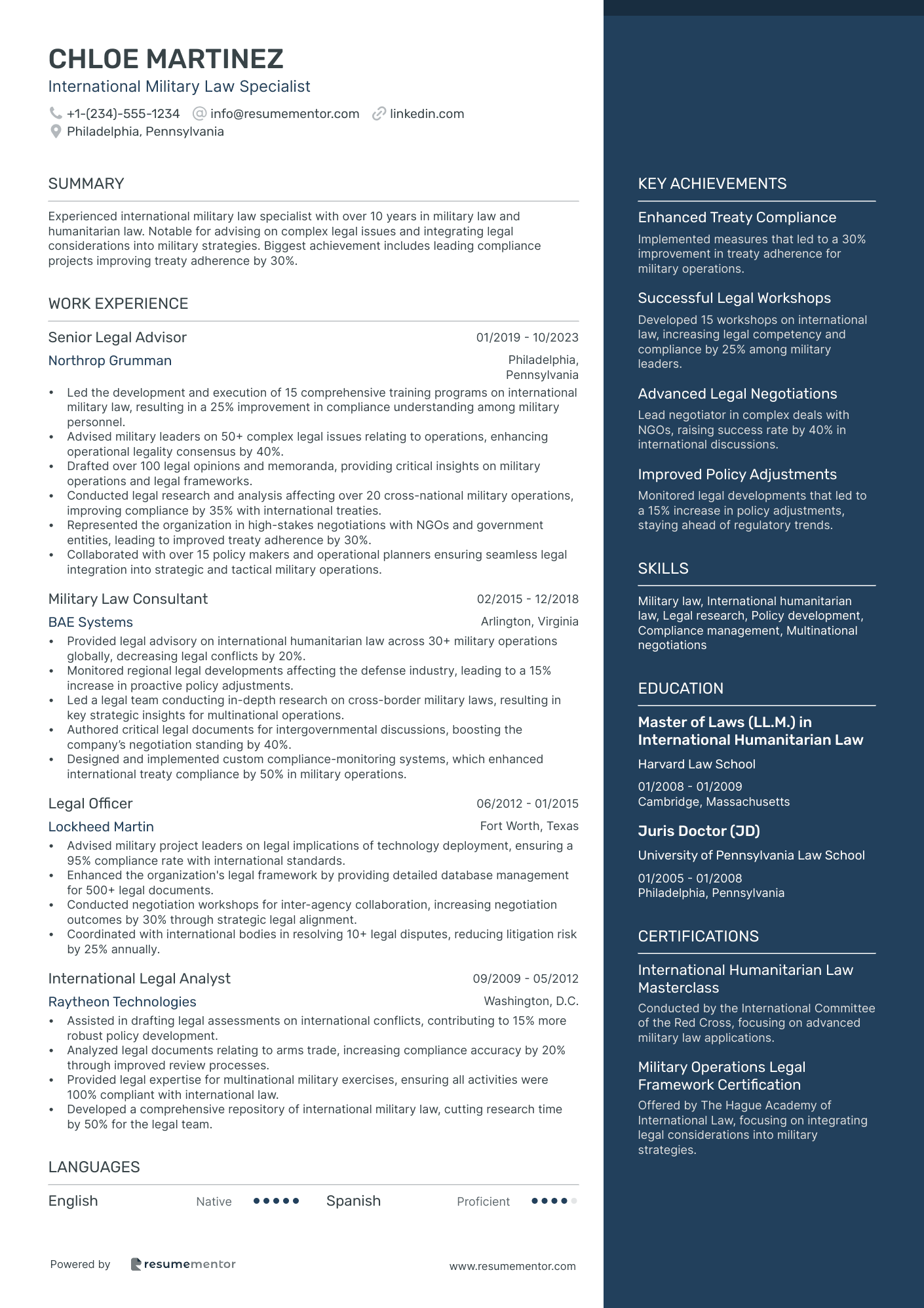 International Military Law Specialist
