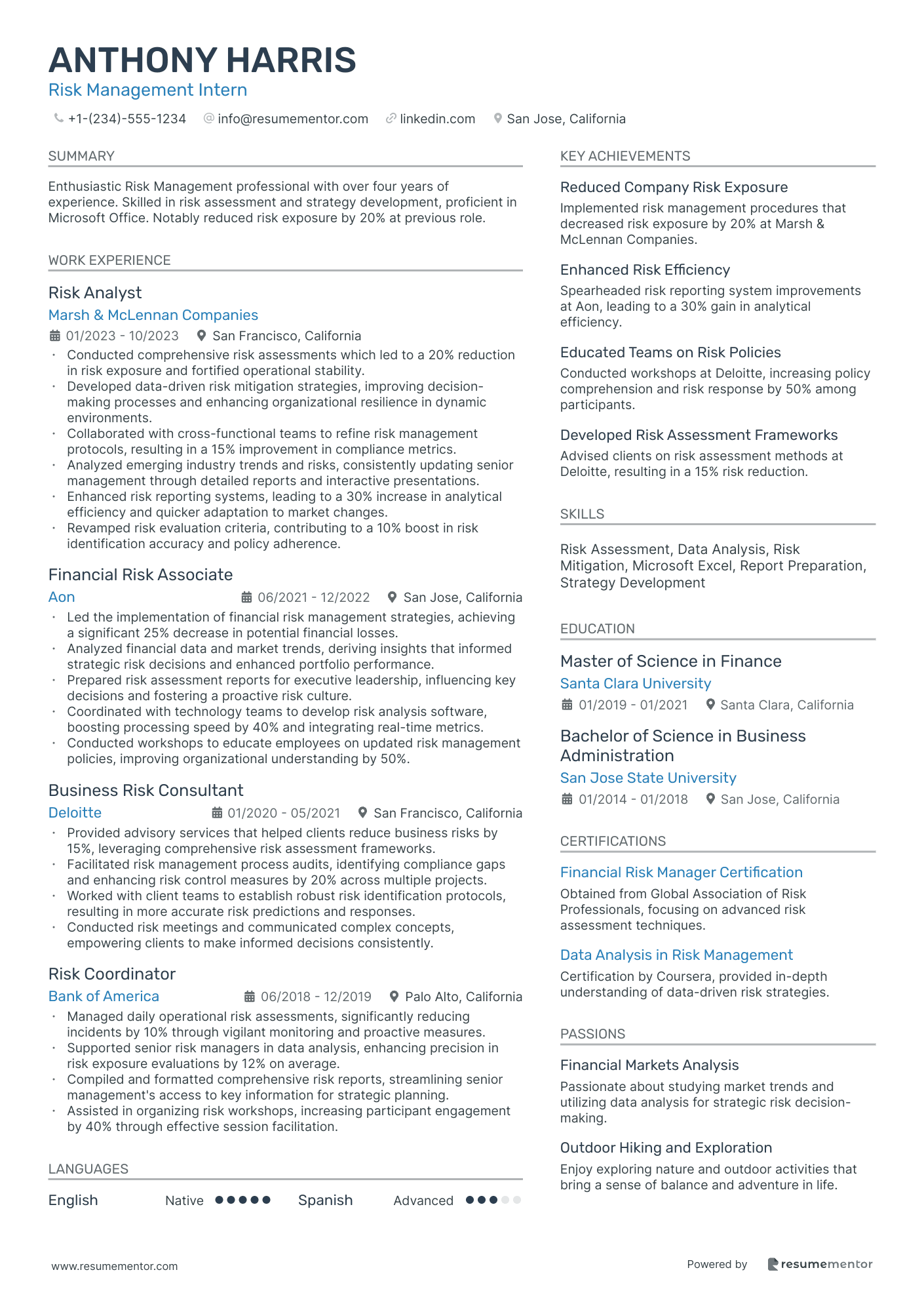 Risk Management Intern