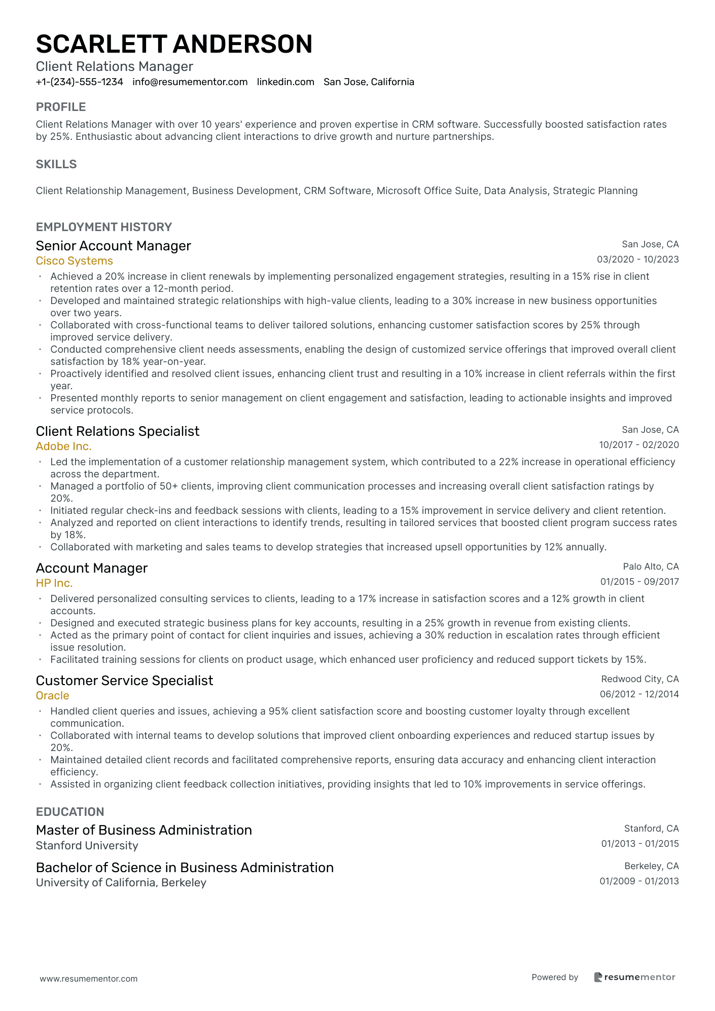 Client Relations Manager