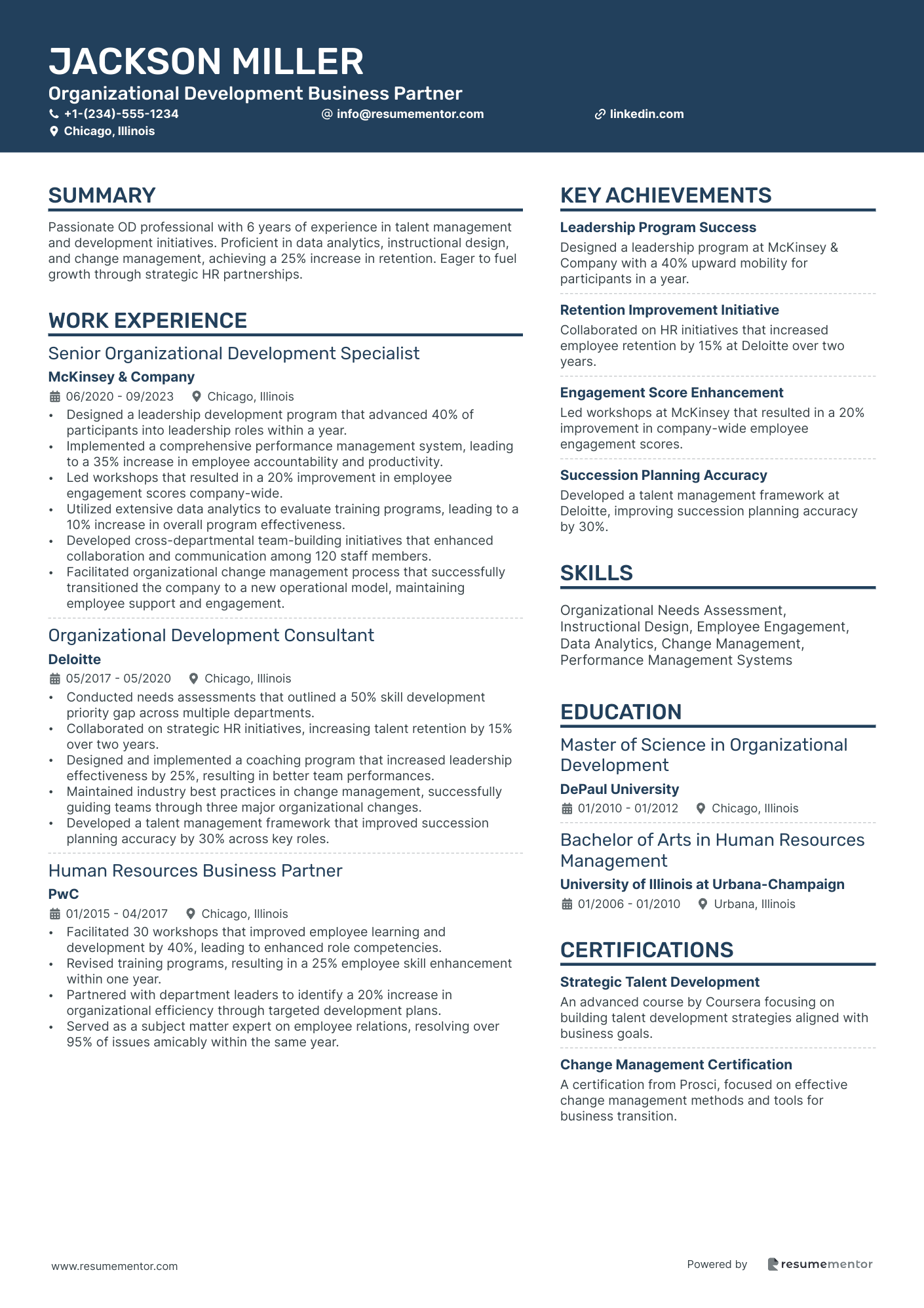 Organizational Development Business Partner