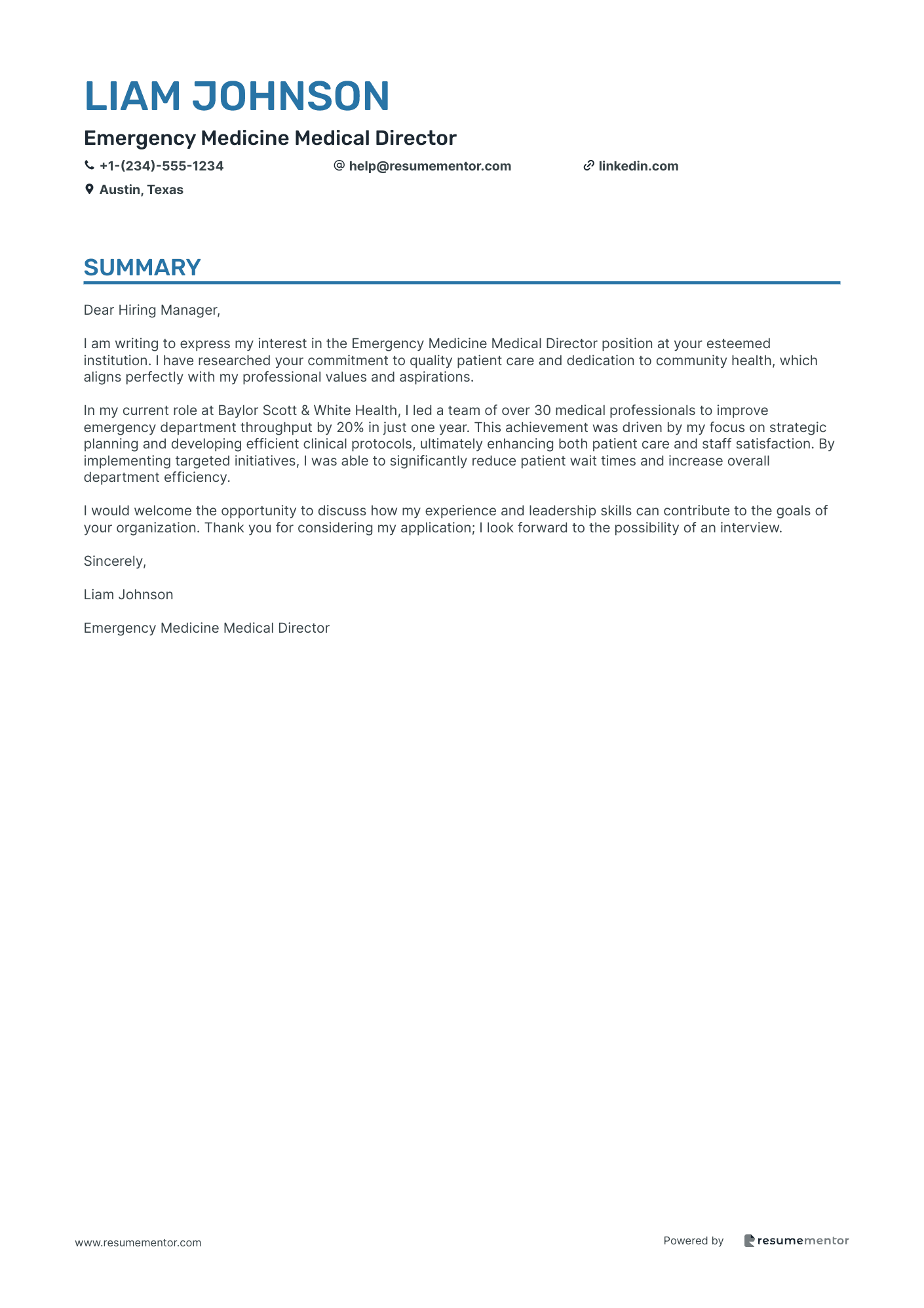 Emergency Medicine Medical Director