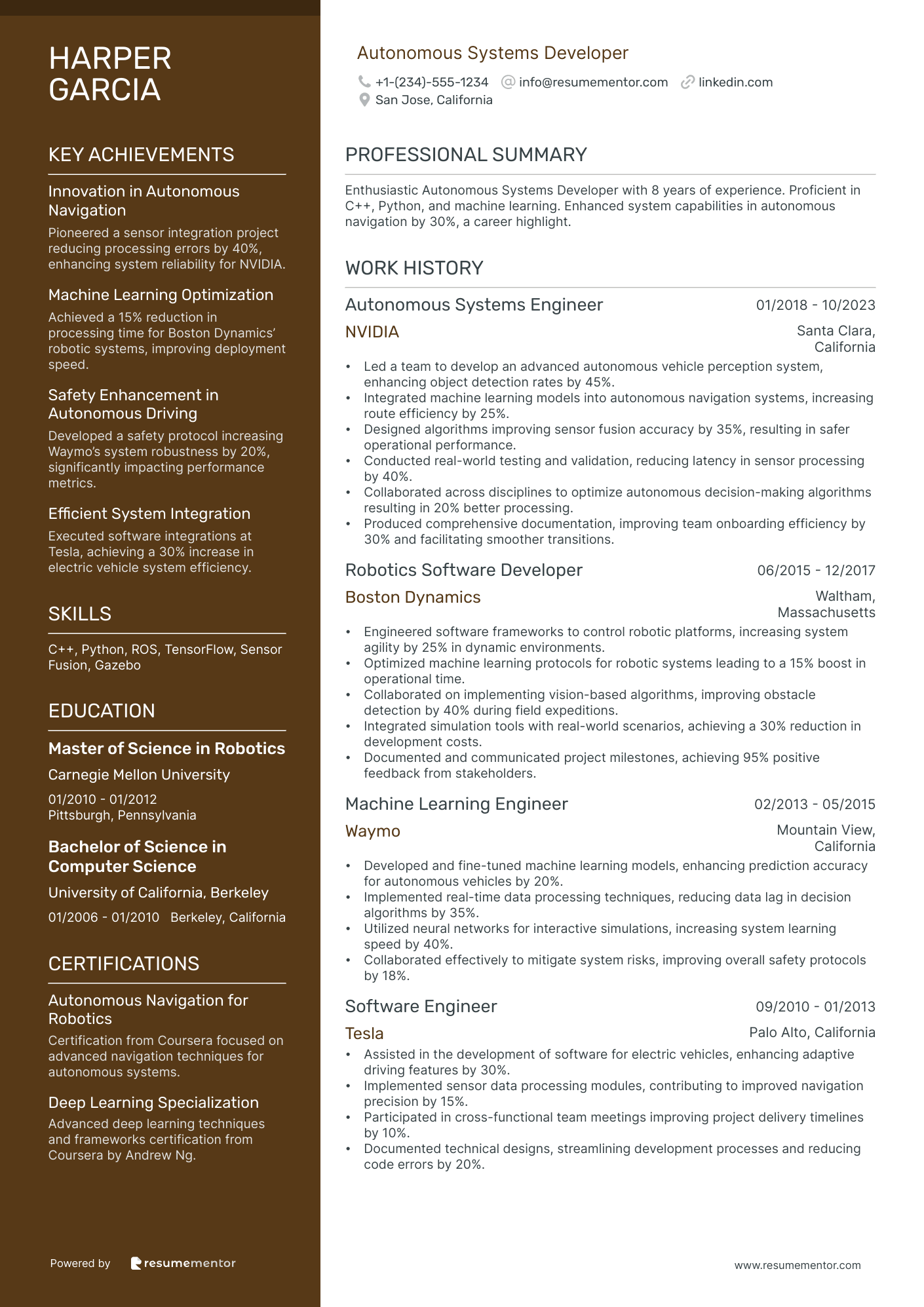 Autonomous Systems Developer