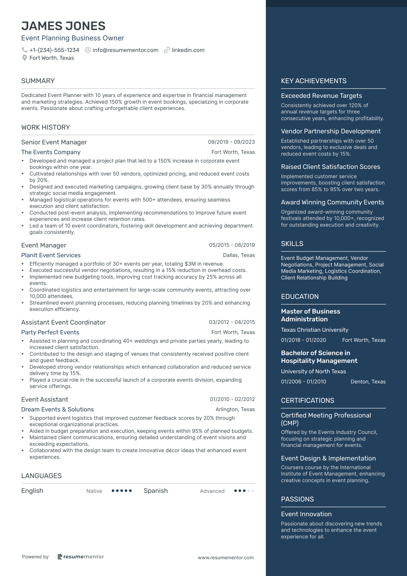 Event Planning Business Owner