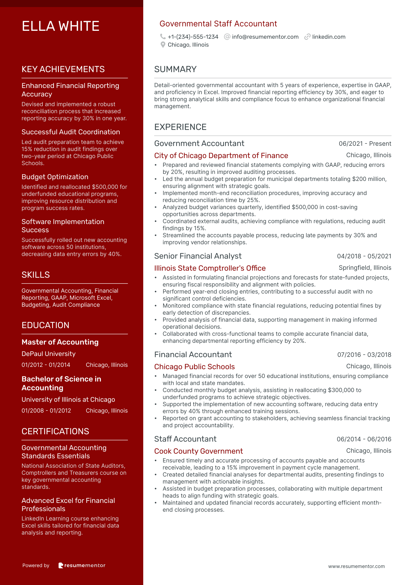 Governmental Staff Accountant