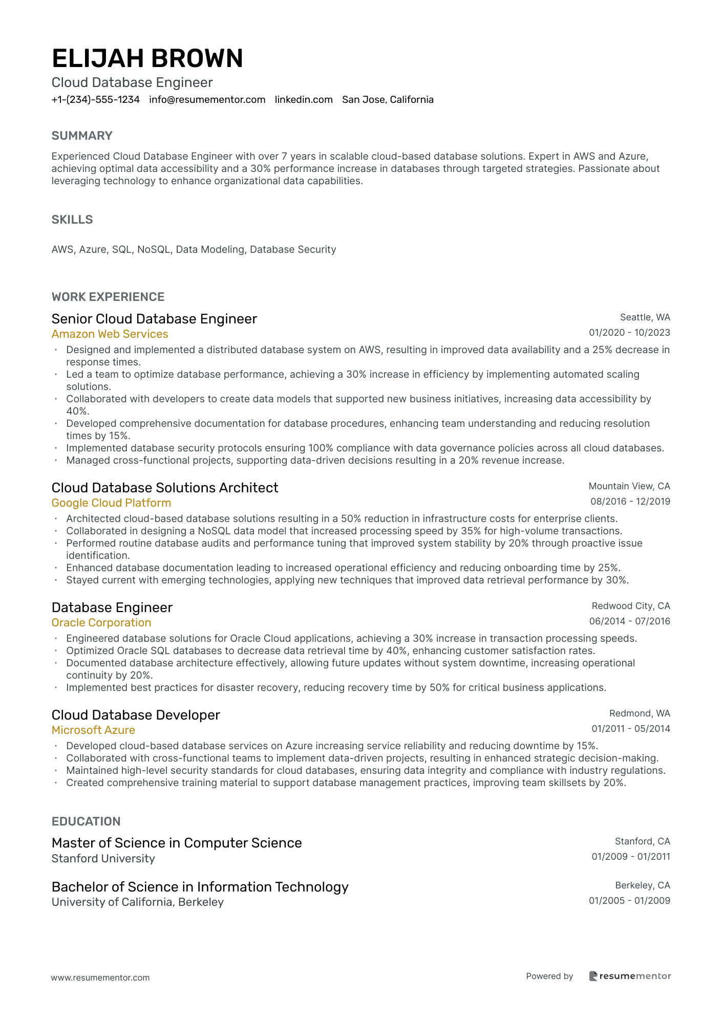 Cloud Database Engineer