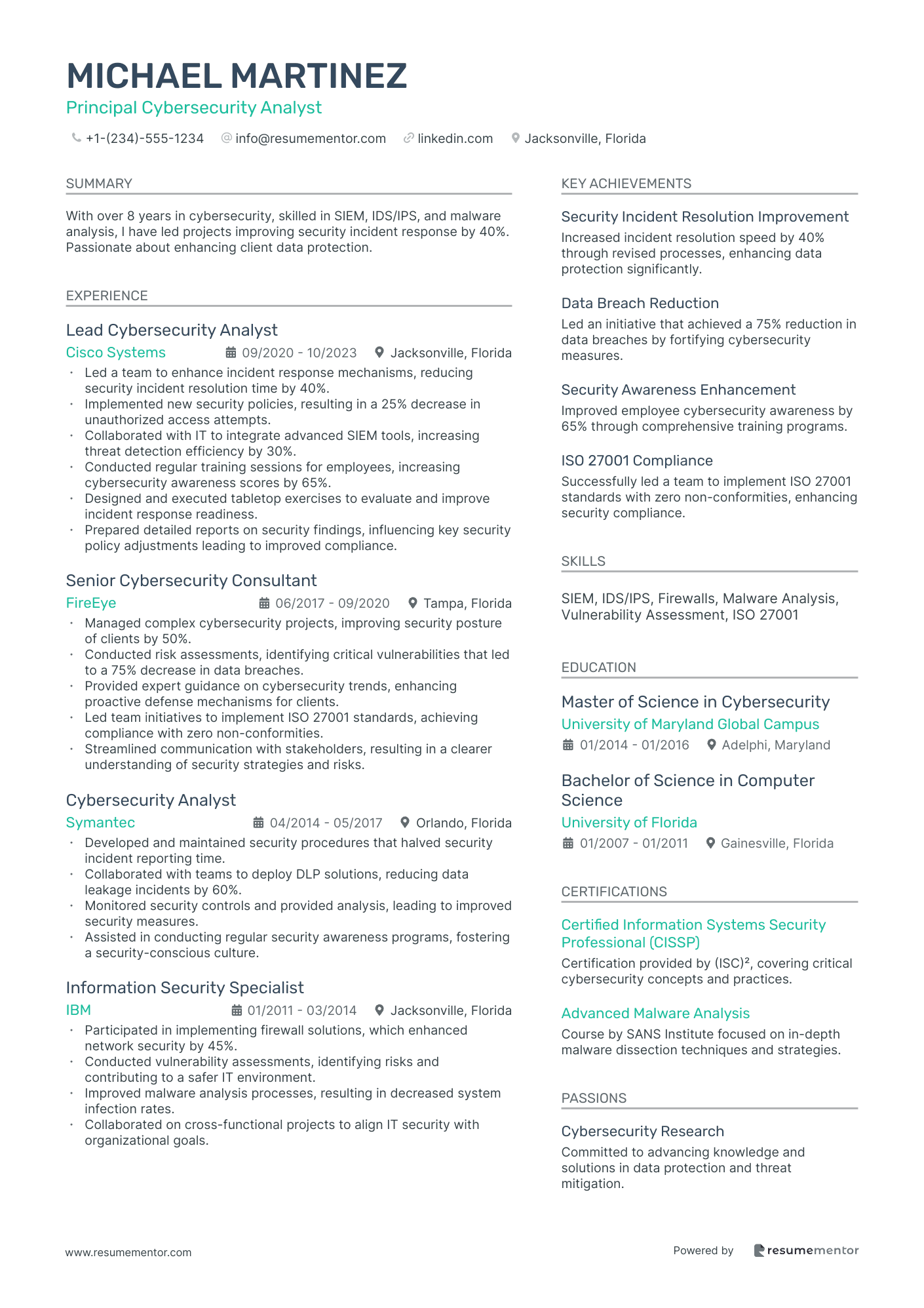 Principal Cybersecurity Analyst