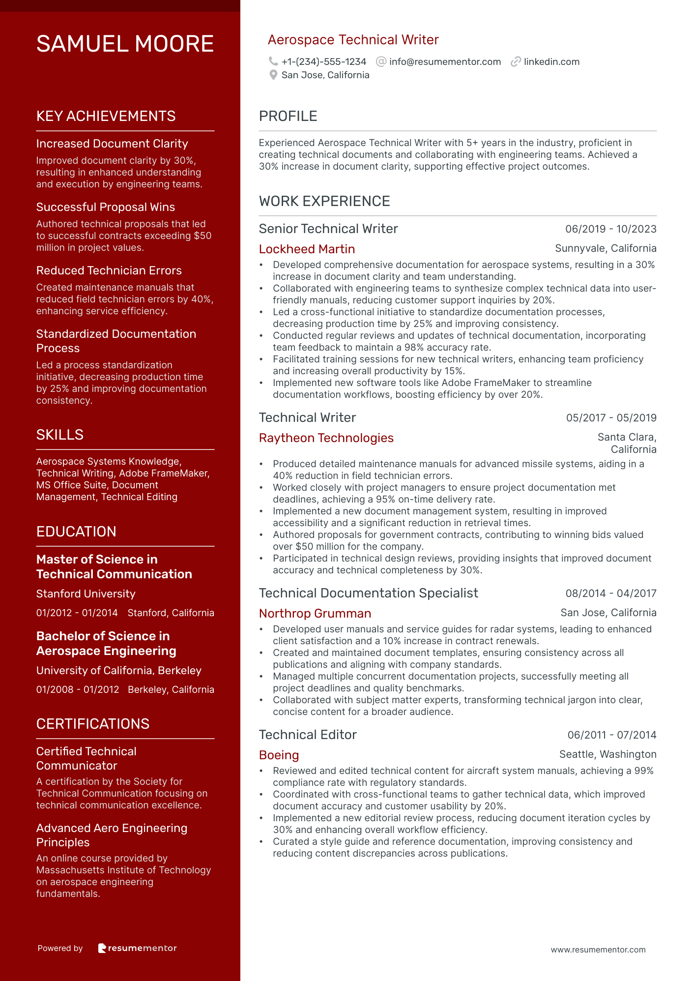 Aerospace Technical Writer