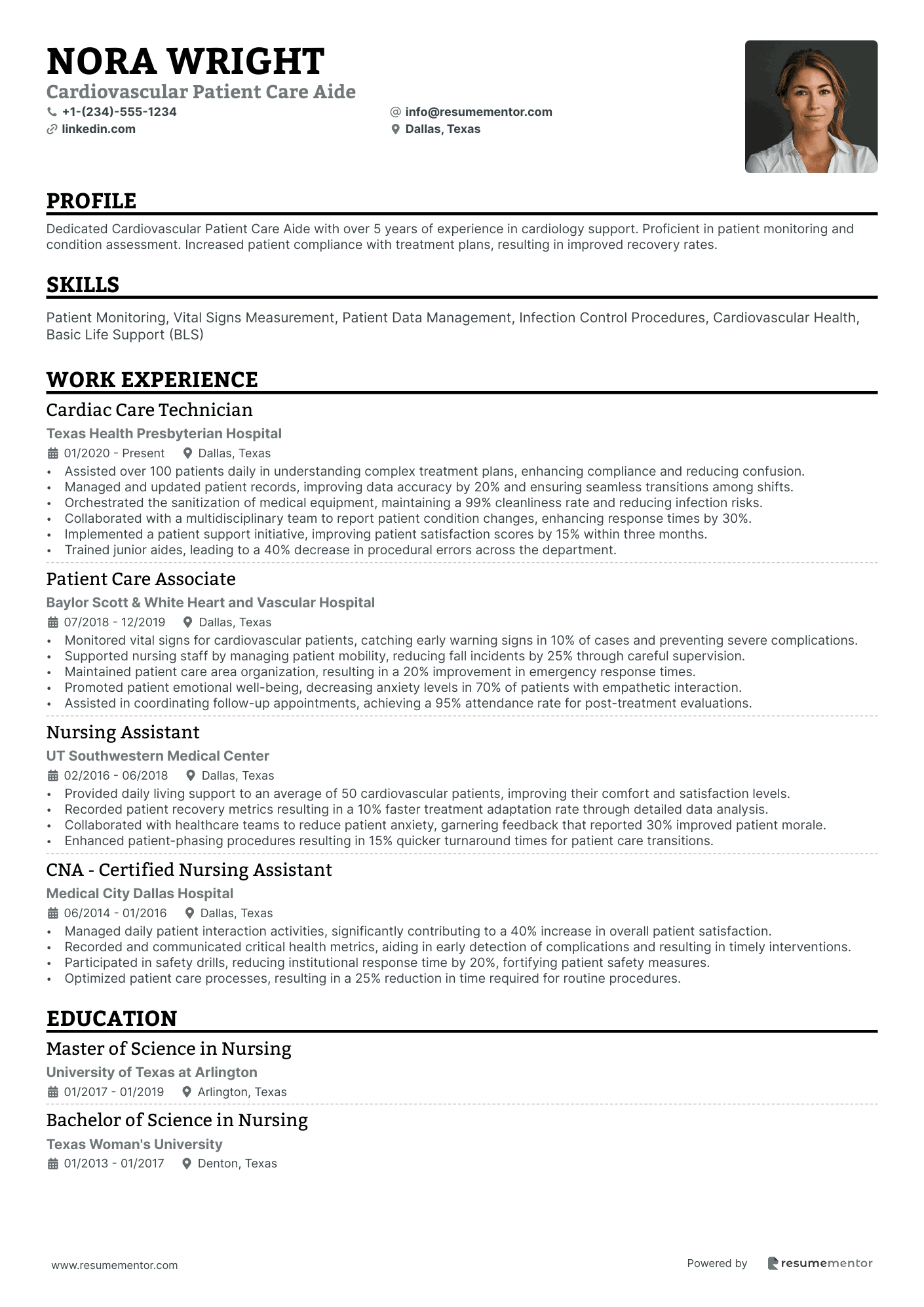 Cardiovascular Patient Care Aide