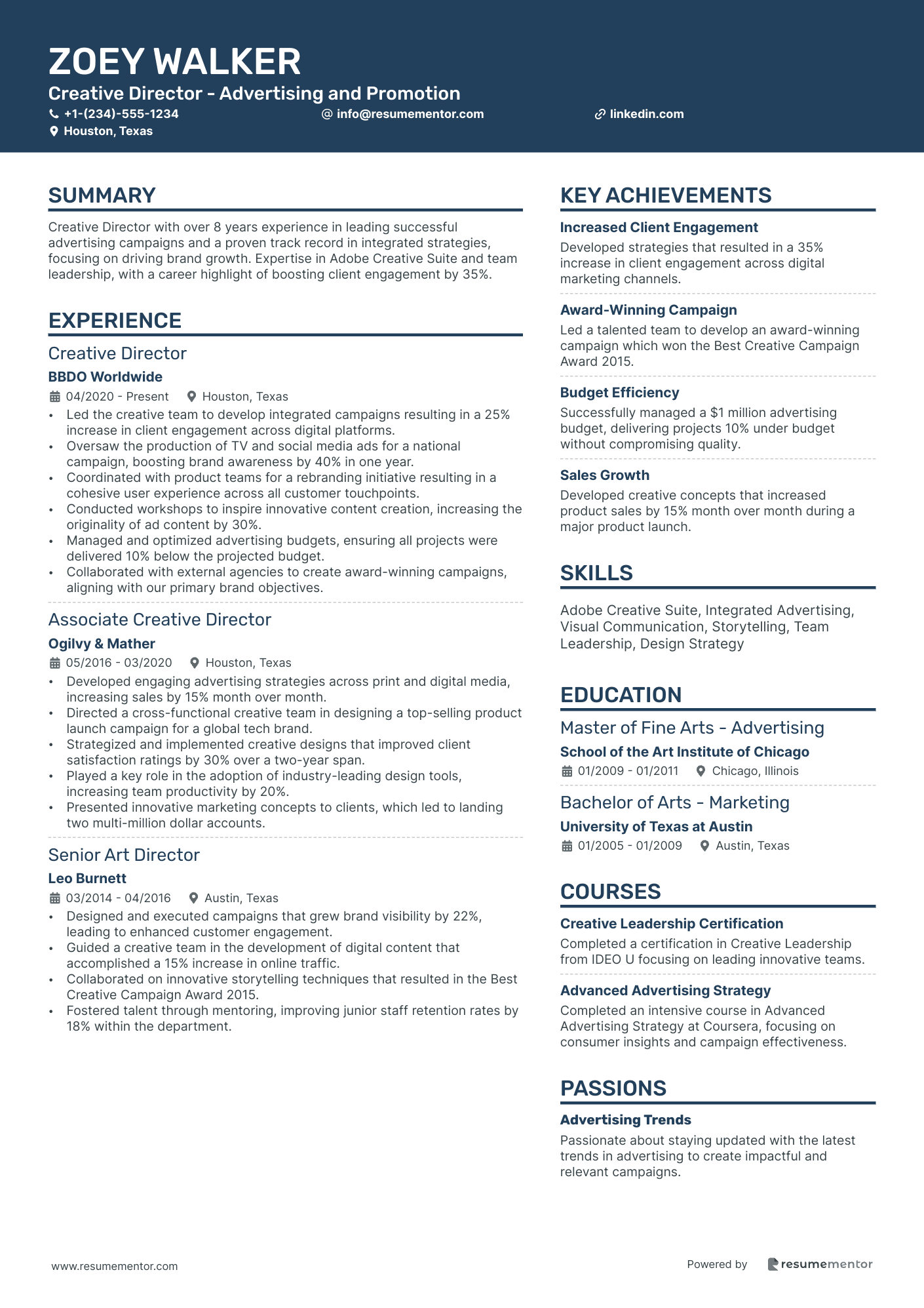Creative Director   Advertising and Promotion
