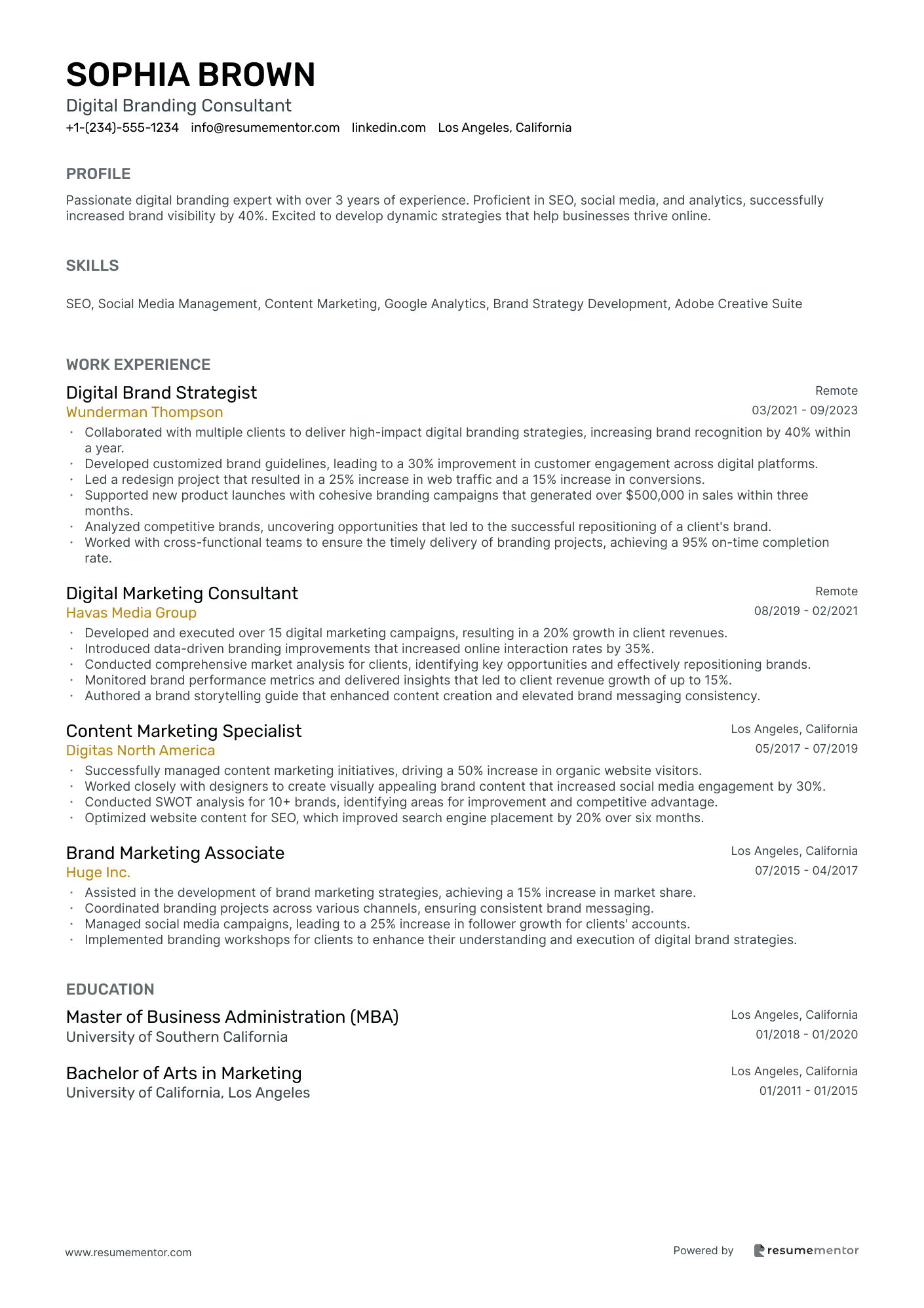 Digital Branding Consultant