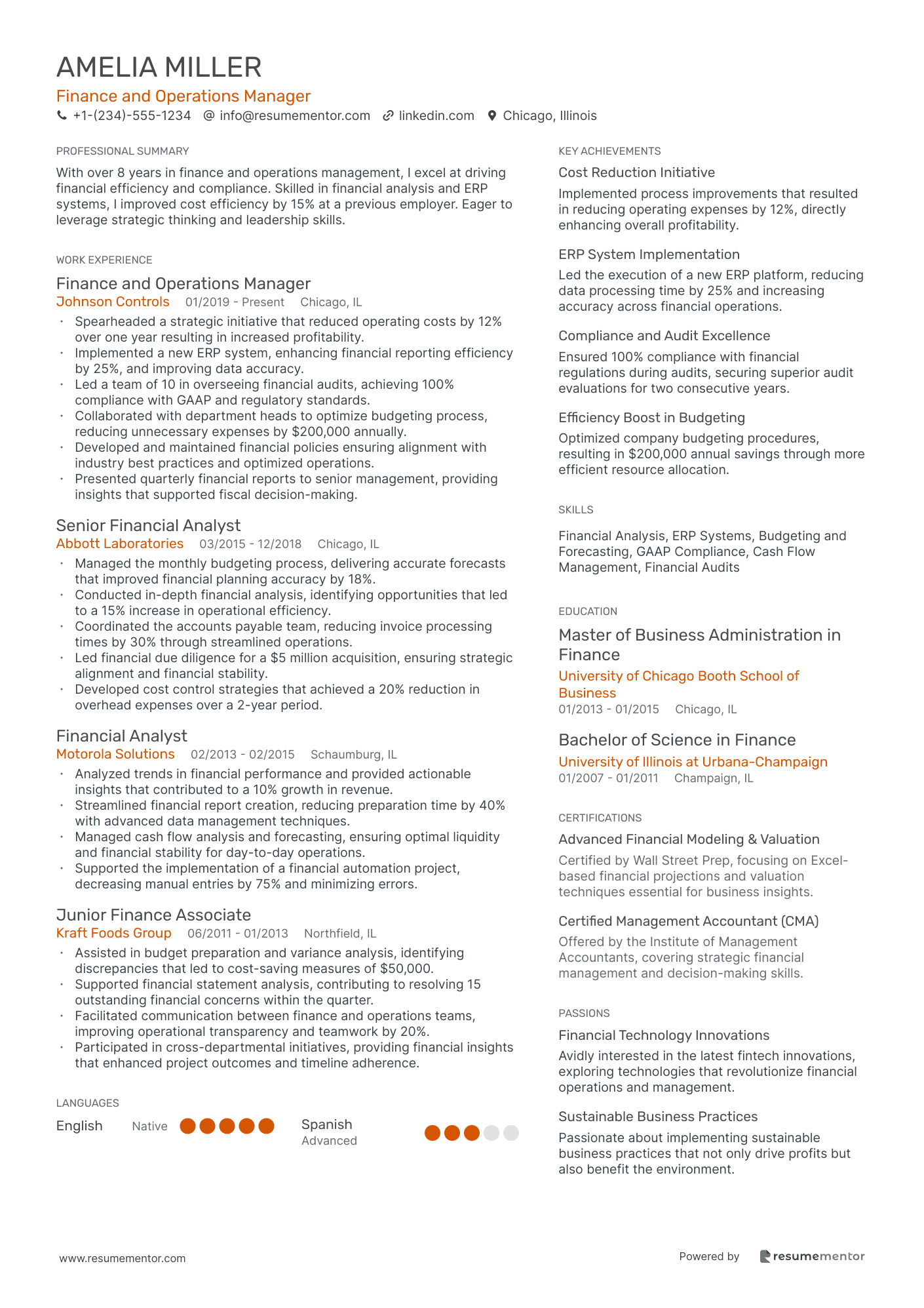 Finance and Operations Manager