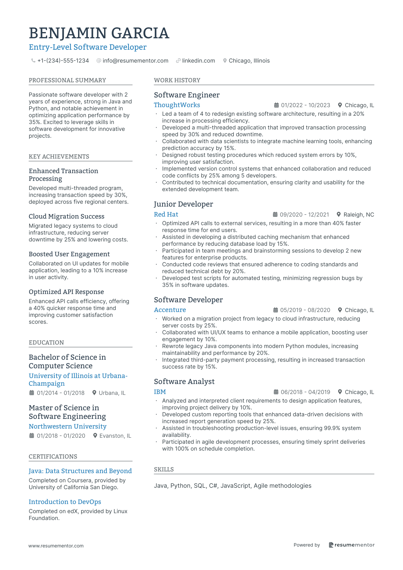 Entry Level Software Developer