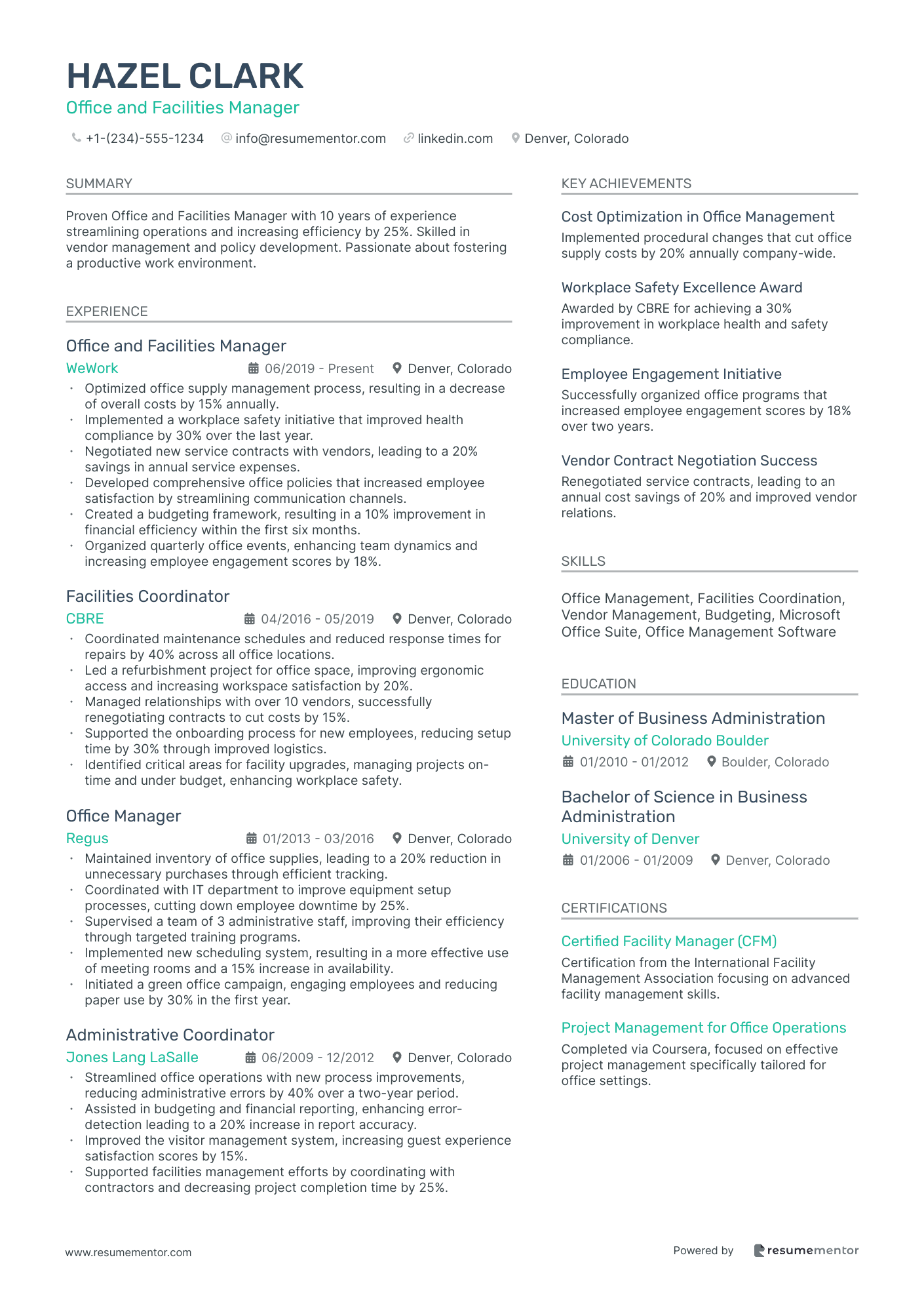 Office and Facilities Manager