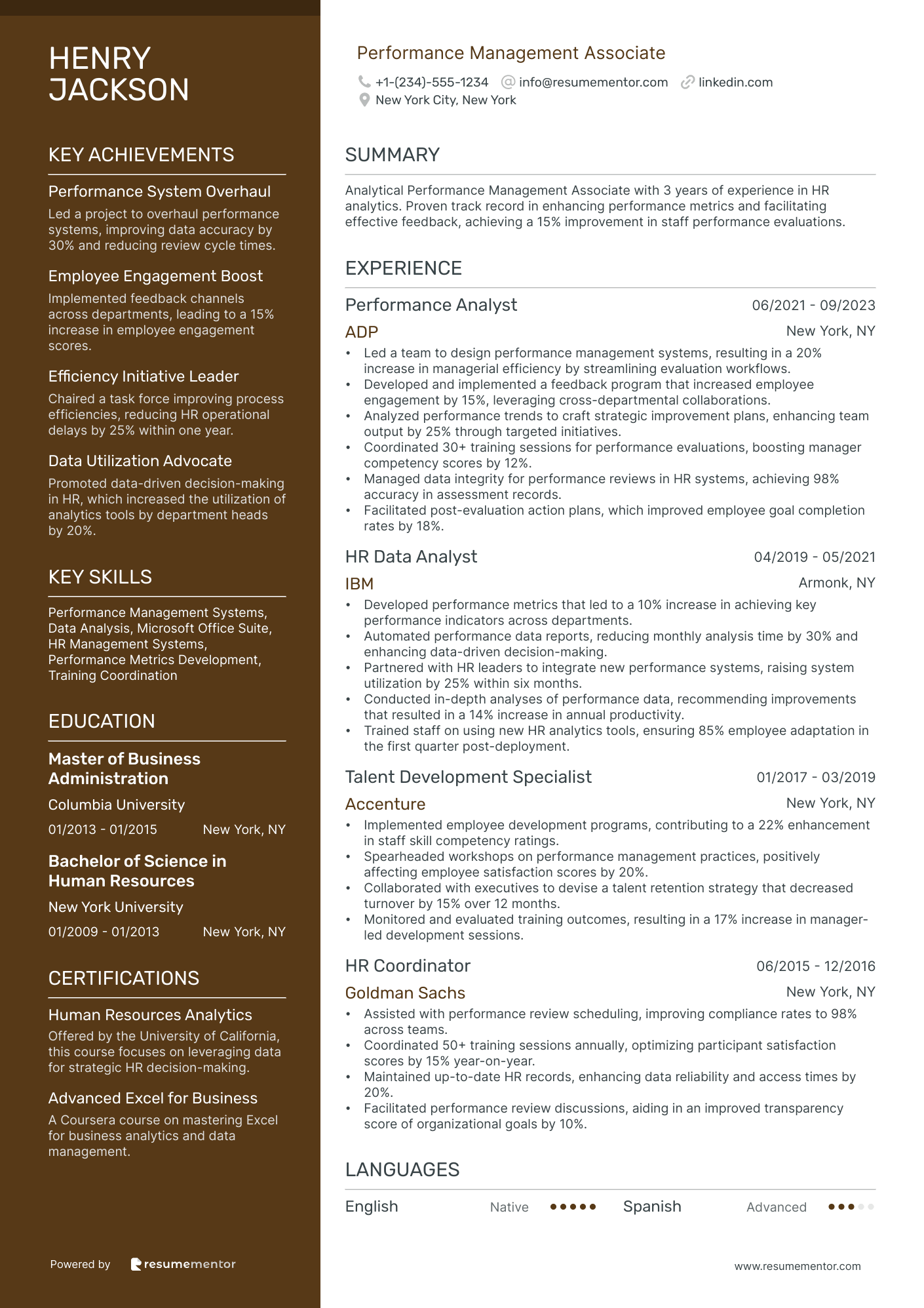 Performance Management Associate