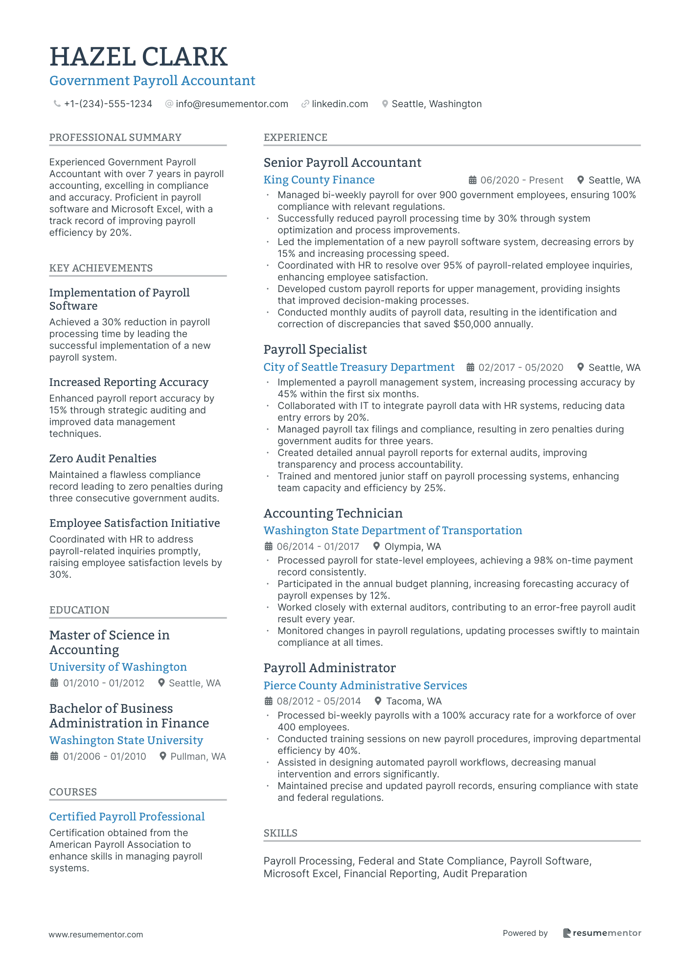 Government Payroll Accountant