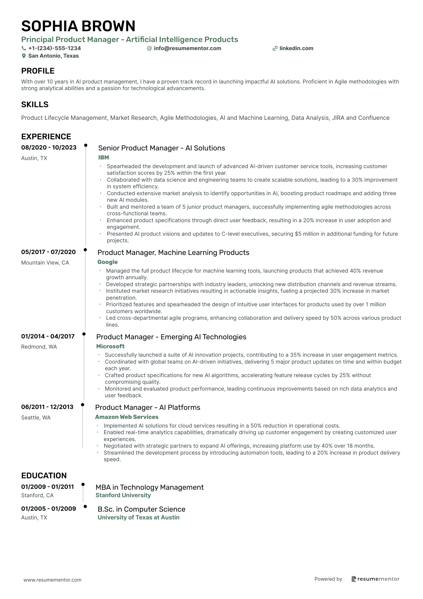 Principal Product Manager   Artificial Intelligence Products