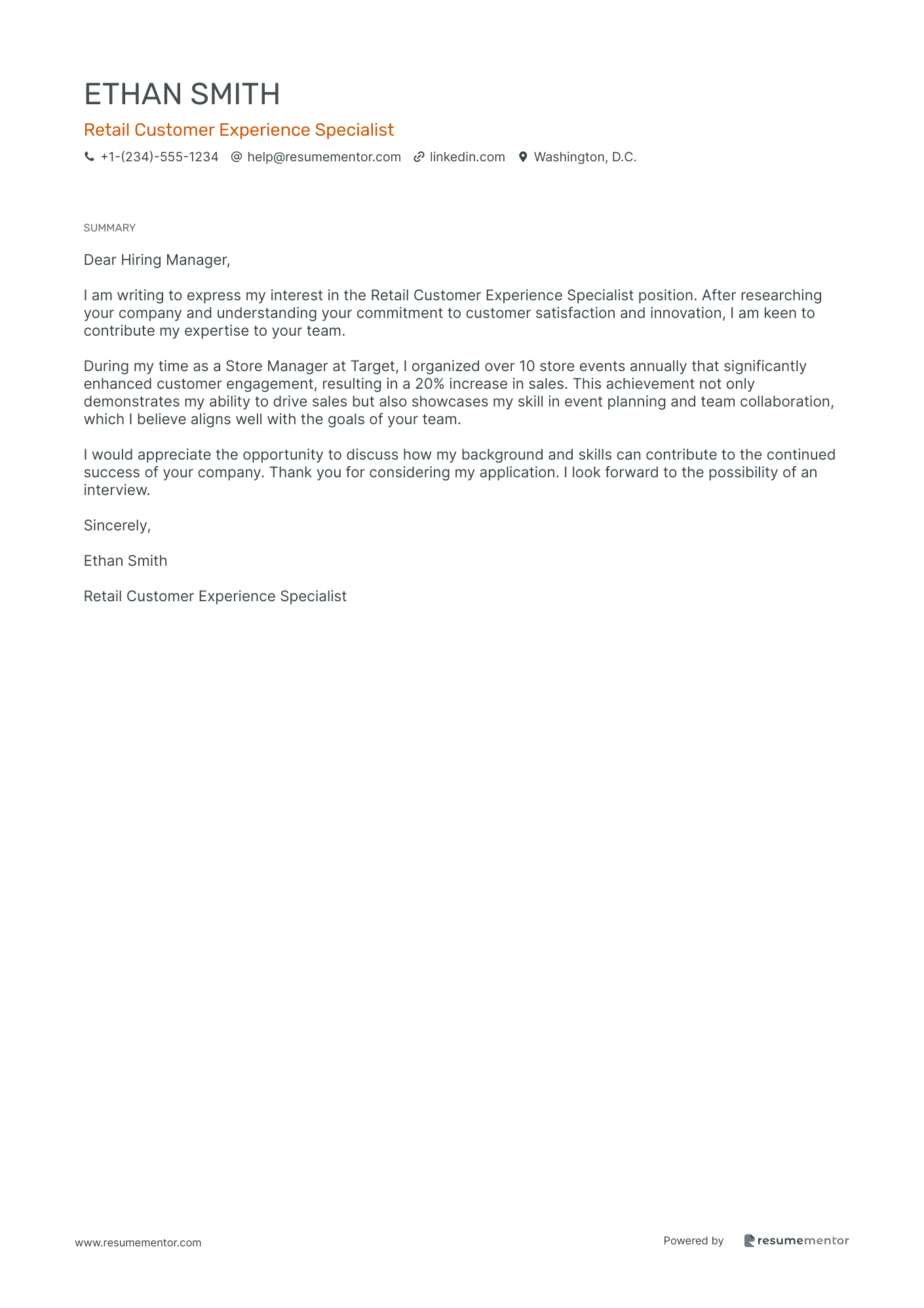Retail Customer Experience Specialist