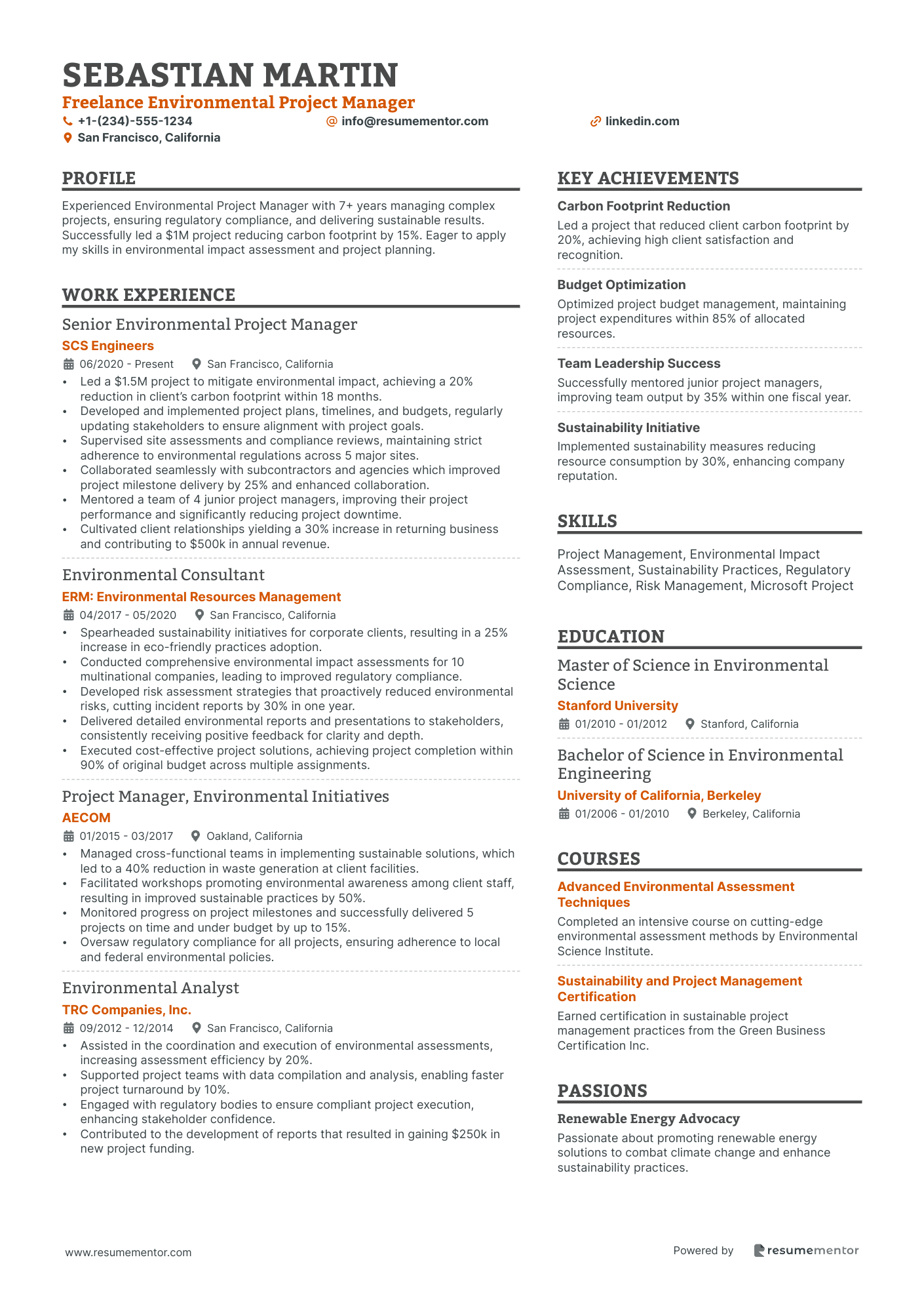 Freelance Environmental Project Manager