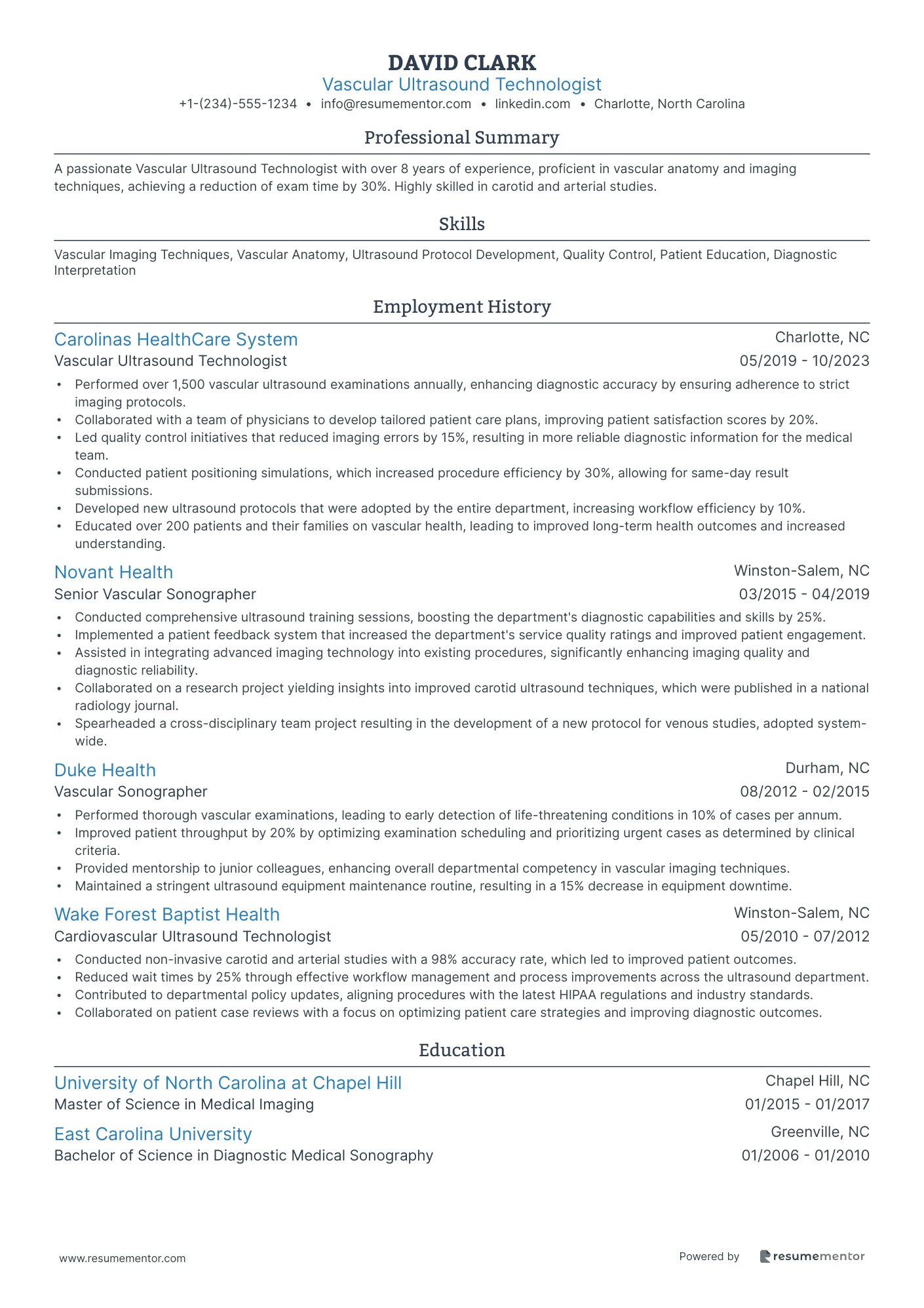 Vascular Ultrasound Technologist