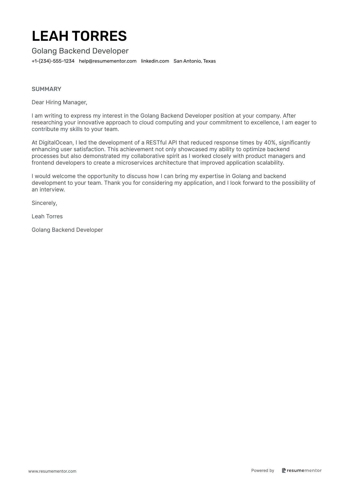 Golang Backend Developer