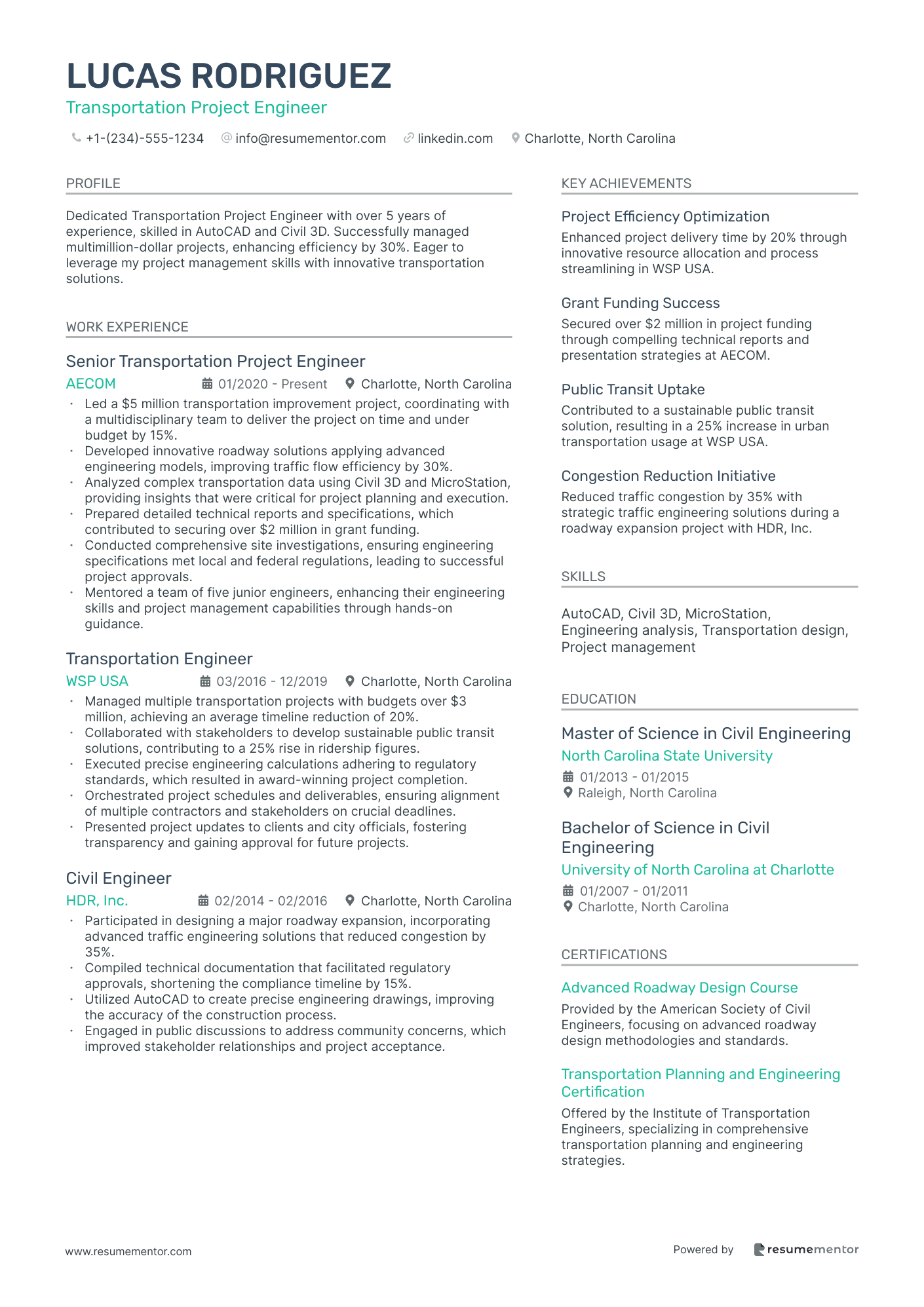 Transportation Project Engineer