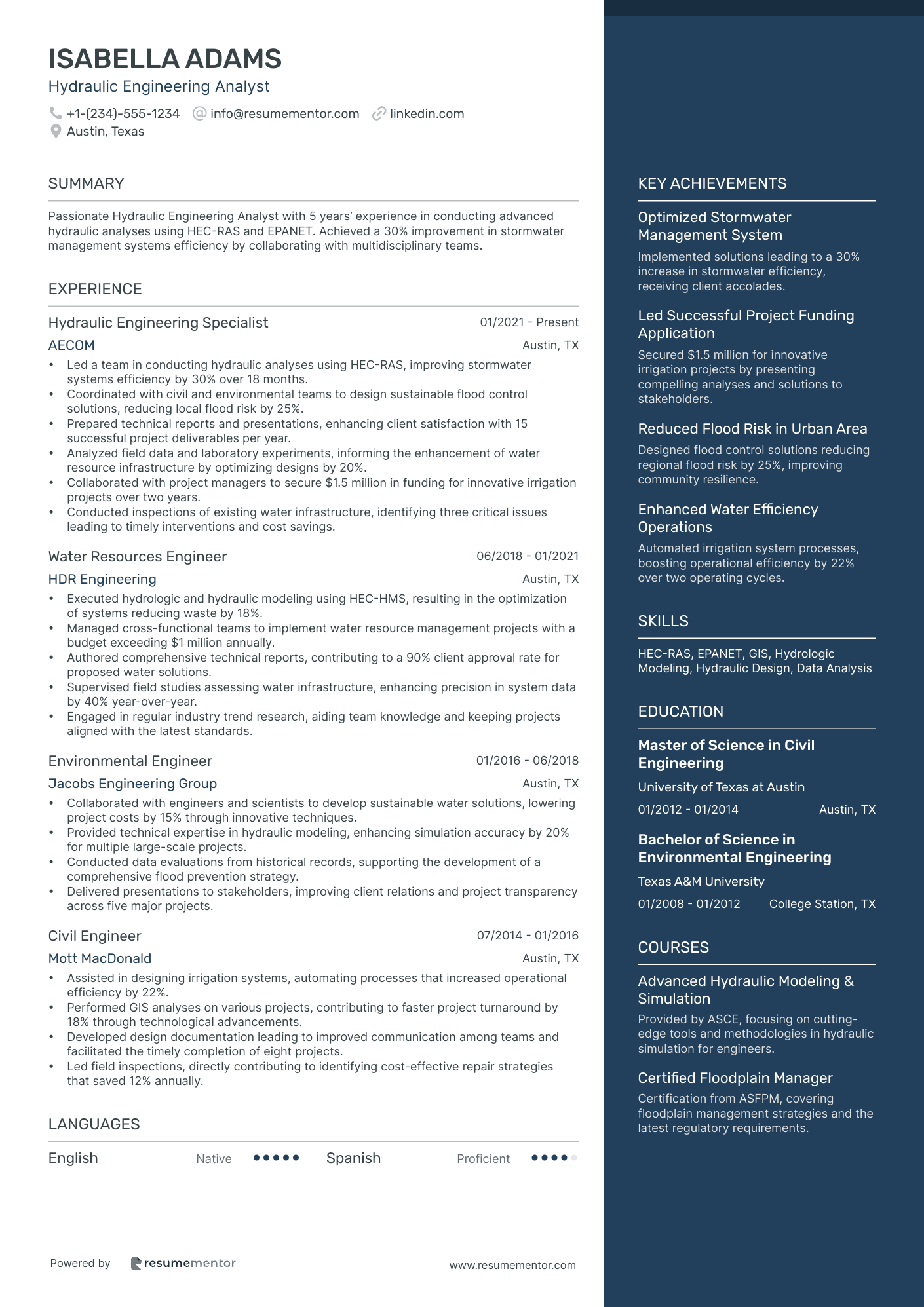 Hydraulic Engineering Analyst