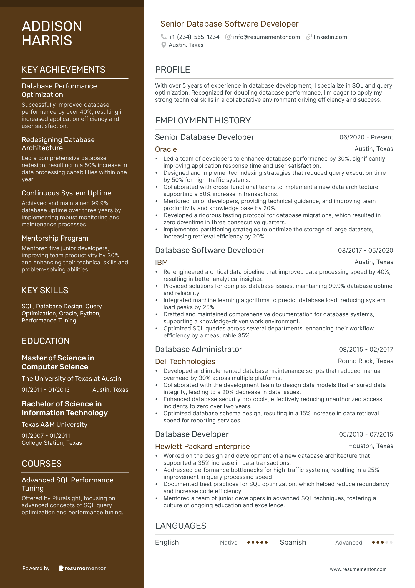 Senior Database Software Developer