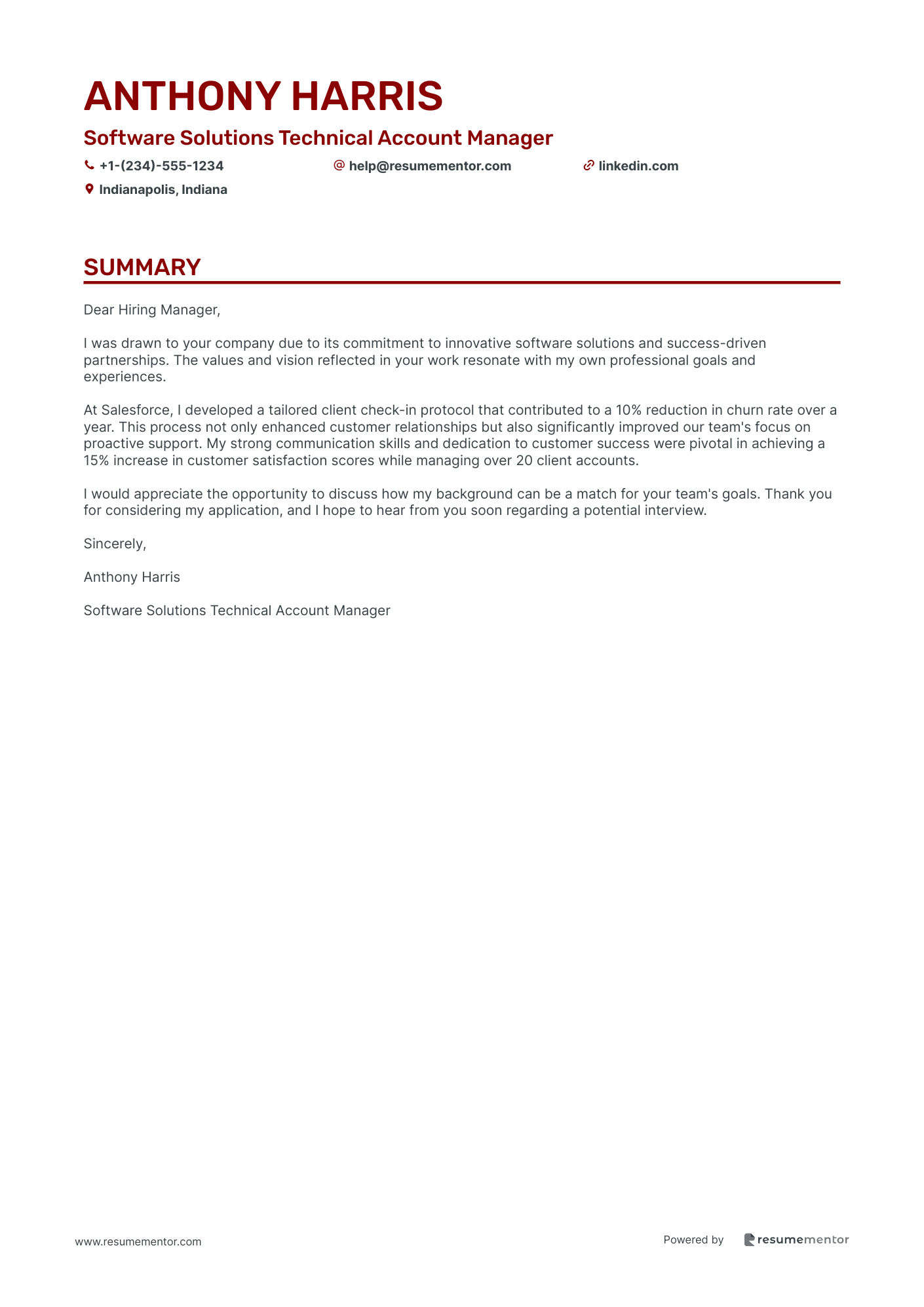 Software Solutions Technical Account Manager
