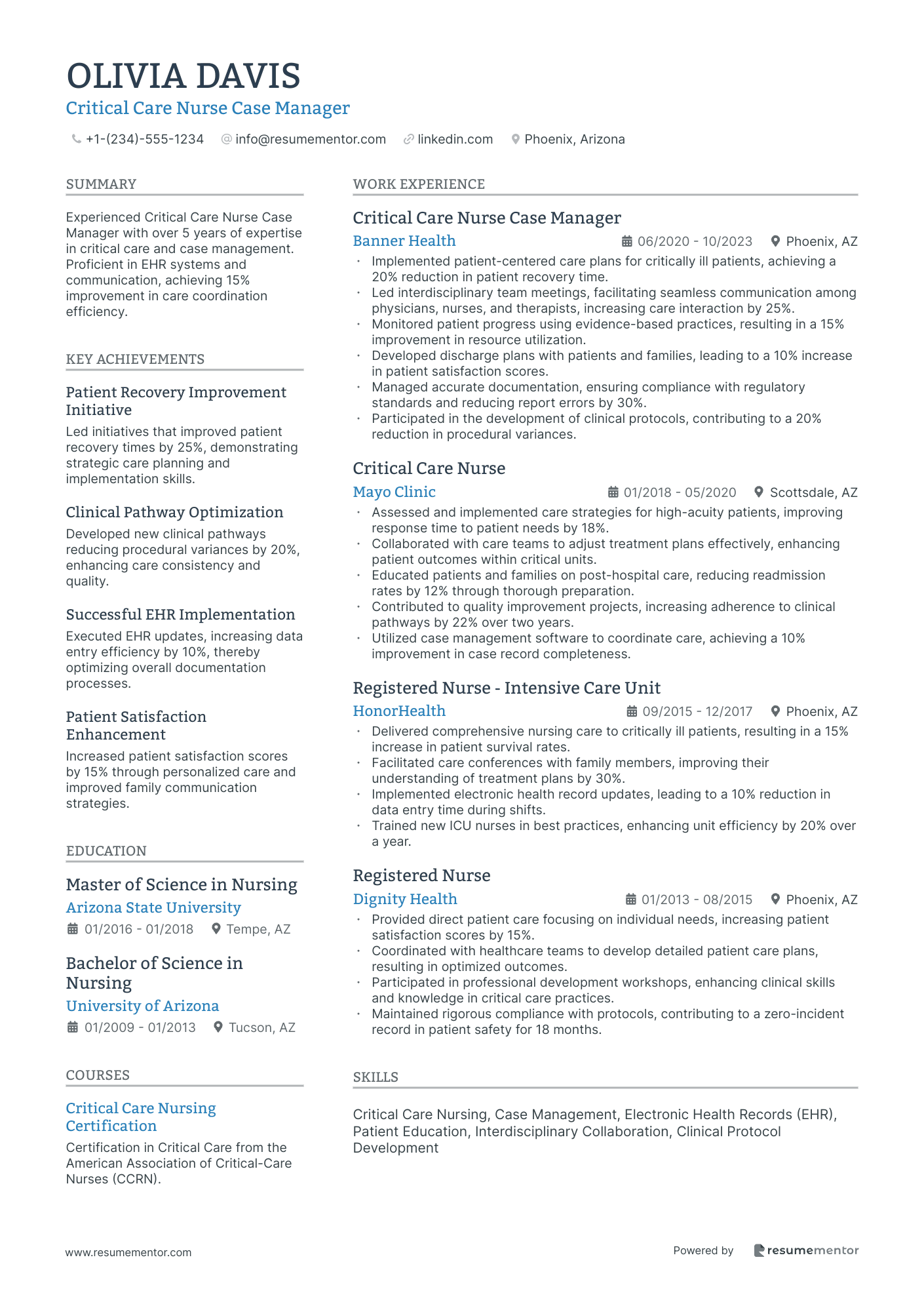 Critical Care Nurse Case Manager