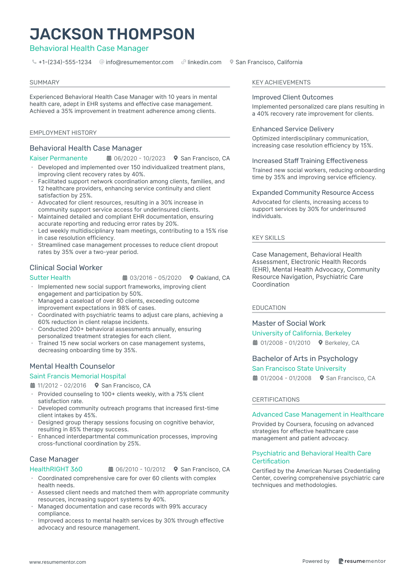 Behavioral Health Case Manager