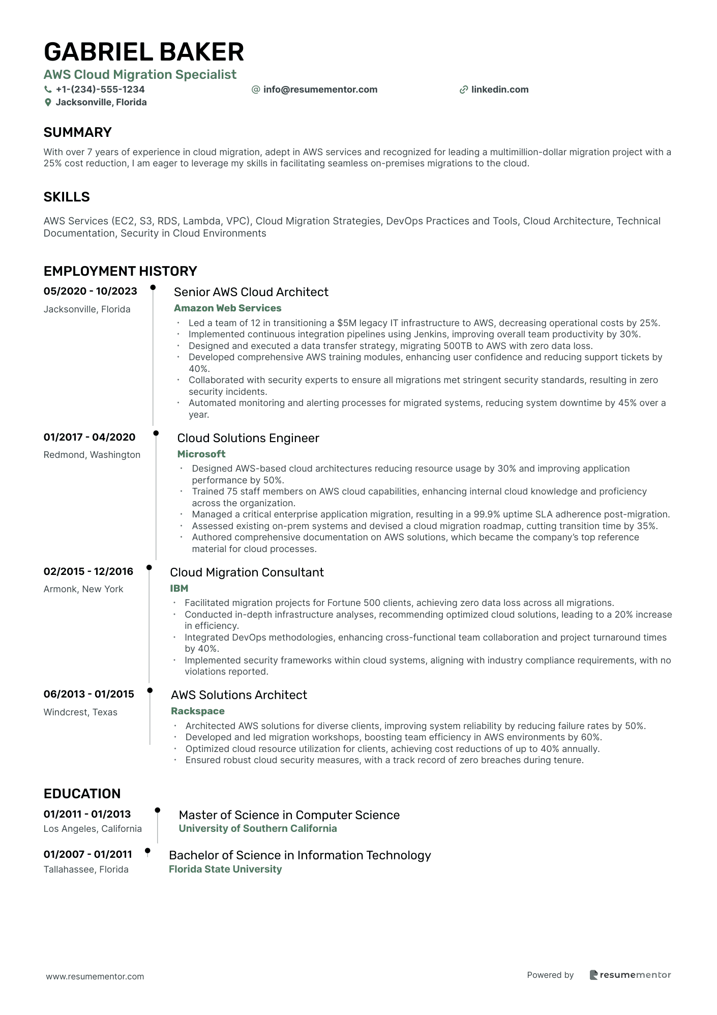 AWS Cloud Migration Specialist