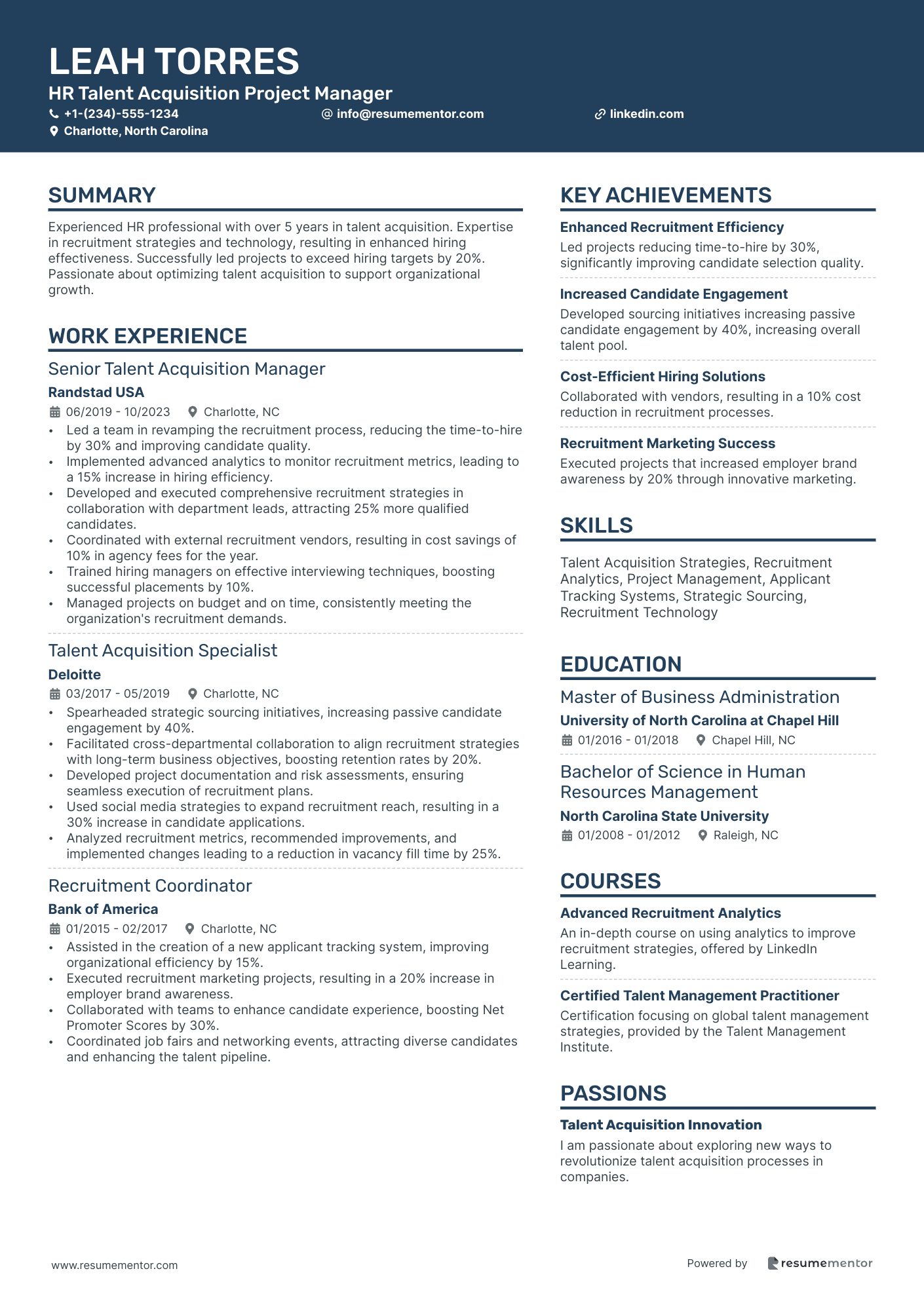HR Talent Acquisition Project Manager