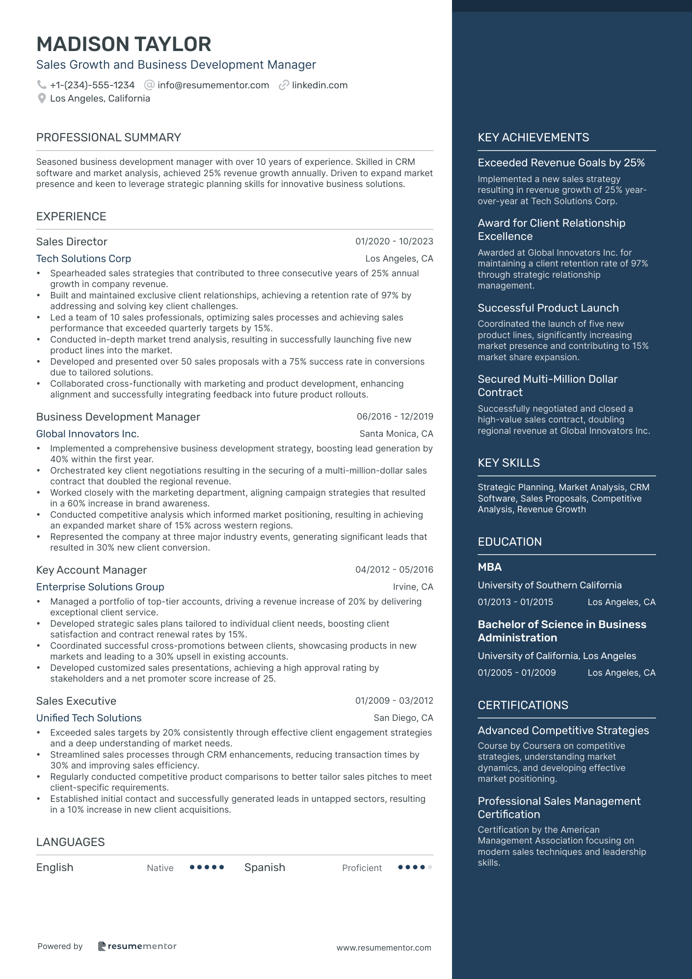 Sales Growth and Business Development Manager