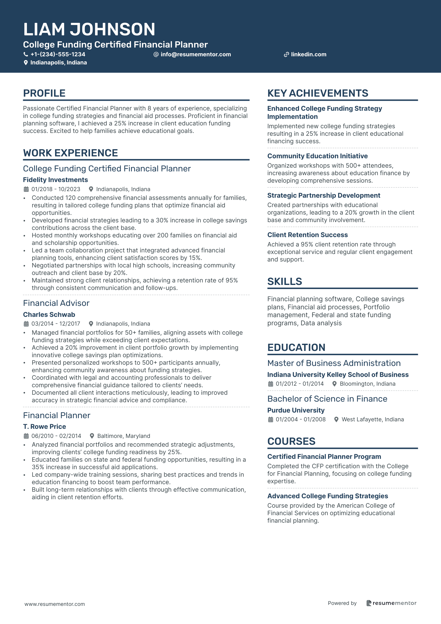 College Funding Certified Financial Planner