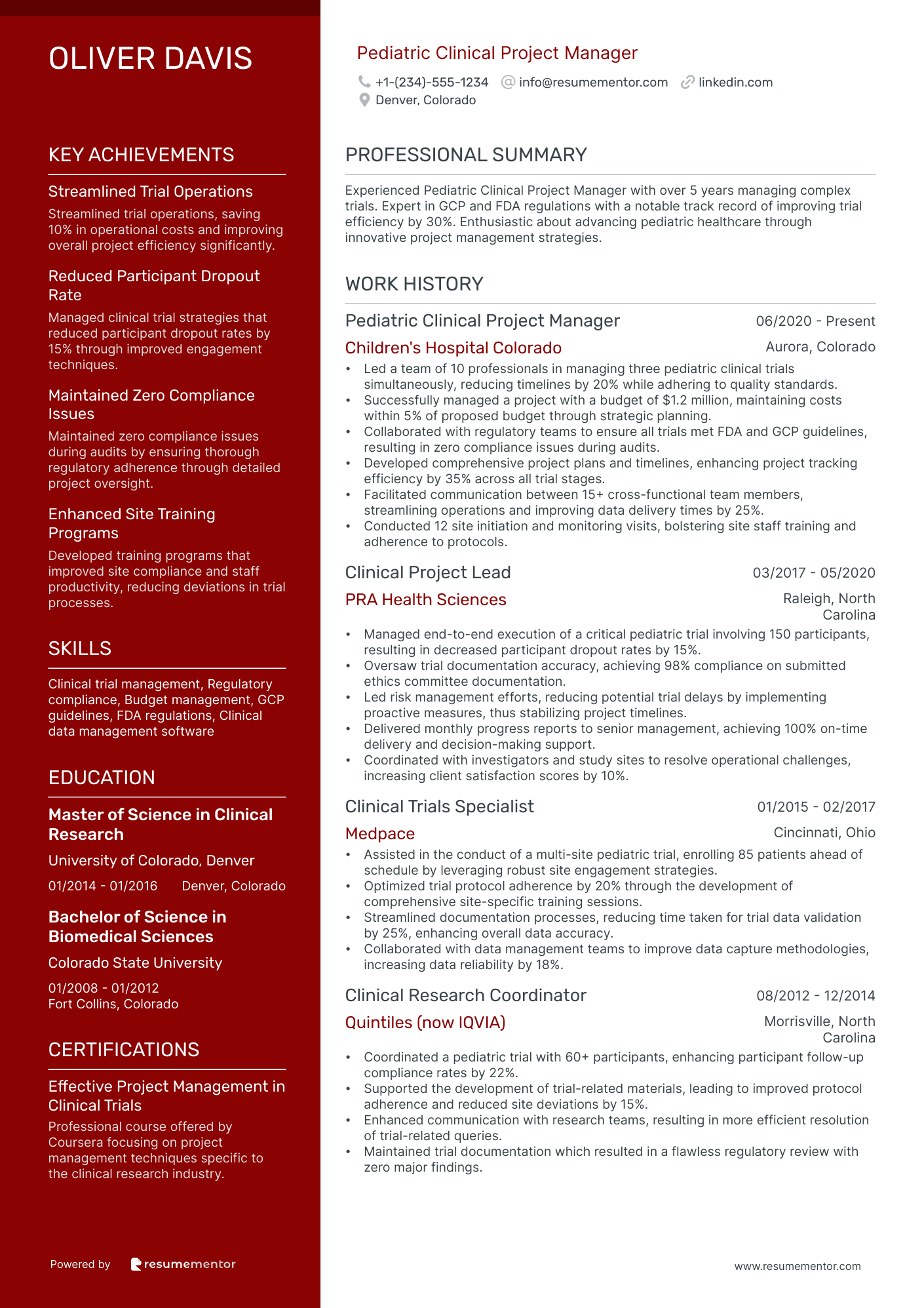 Pediatric Clinical Project Manager
