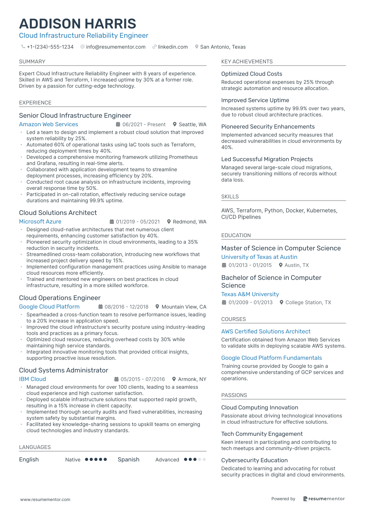 Cloud Infrastructure Reliability Engineer