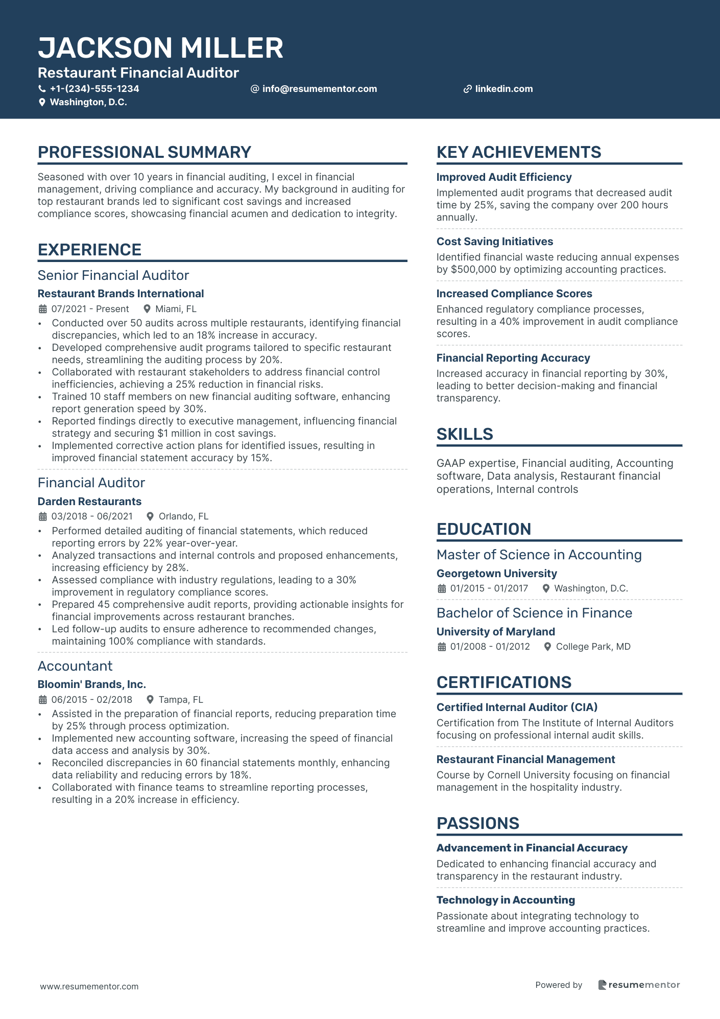 Restaurant Financial Auditor