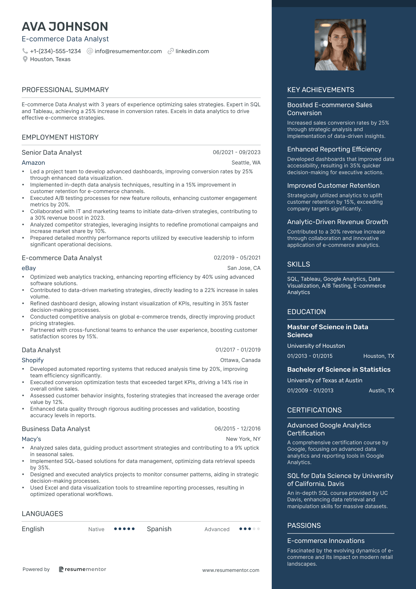 E commerce Data Analyst