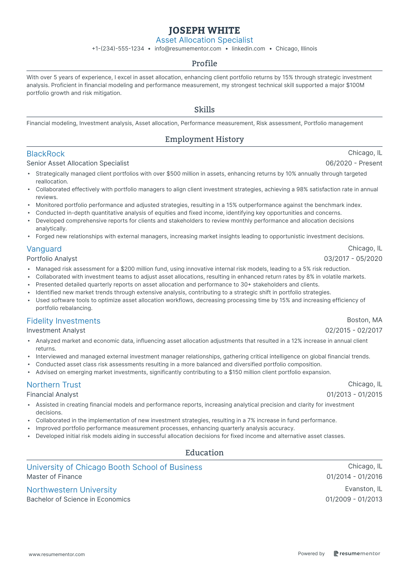 Asset Allocation Specialist