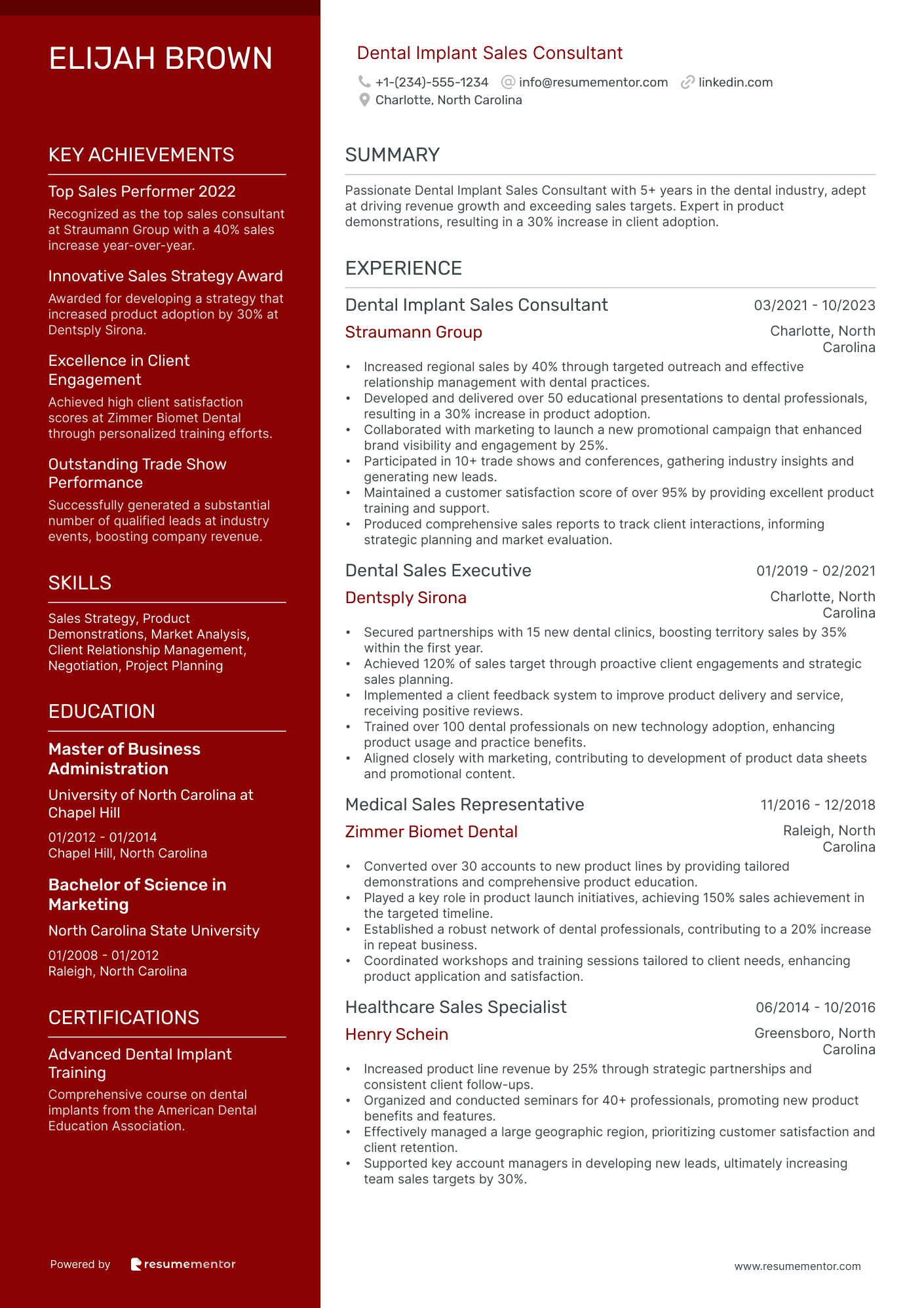 Dental Implant Sales Consultant