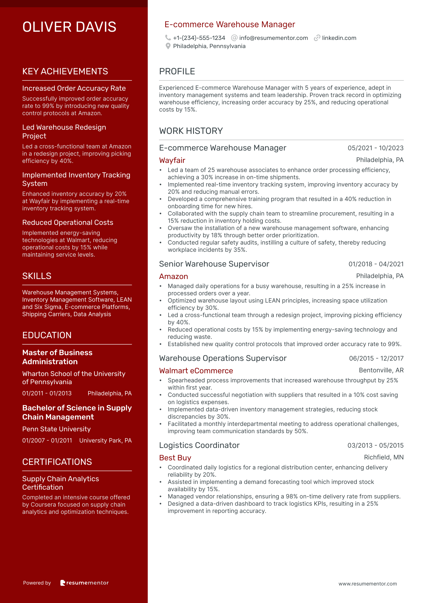 E commerce Warehouse Manager
