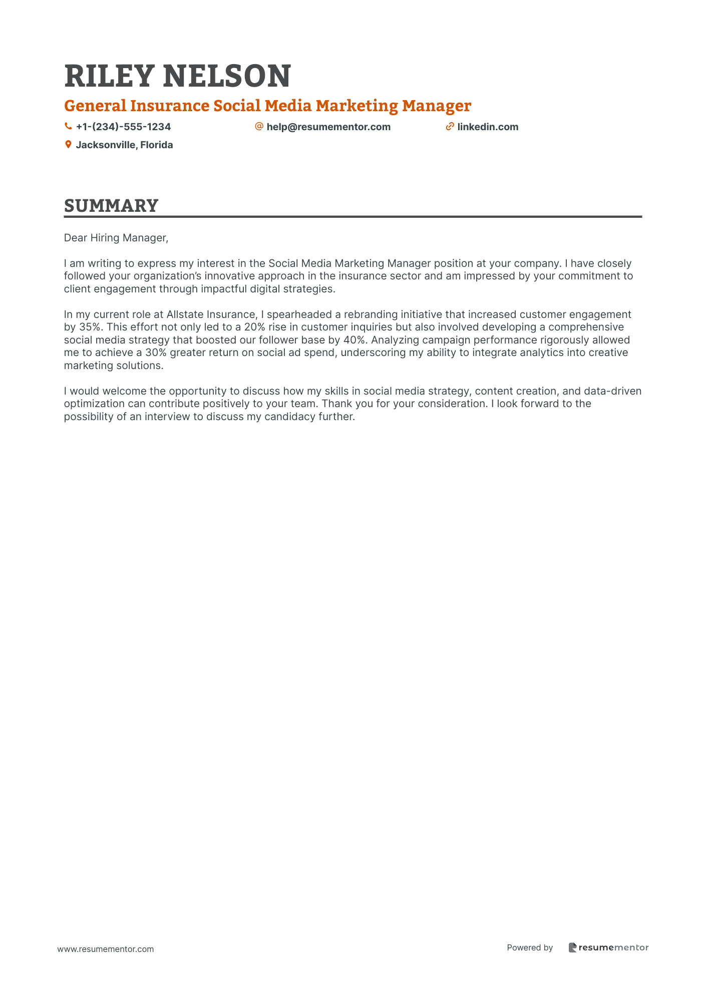 General Insurance Social Media Marketing Manager
