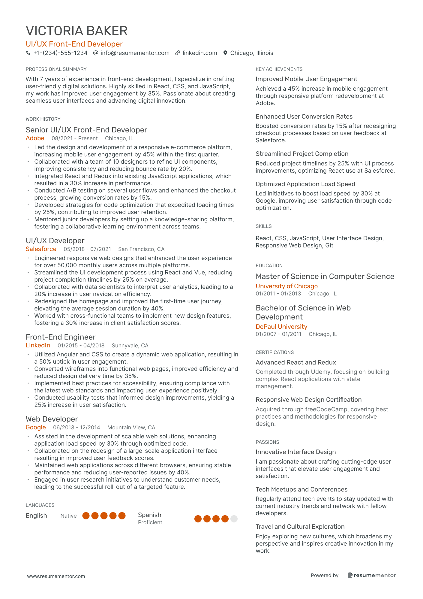 UI/UX Front End Developer