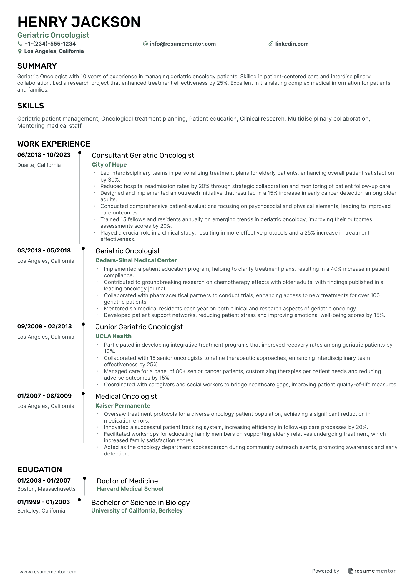 Geriatric Oncologist
