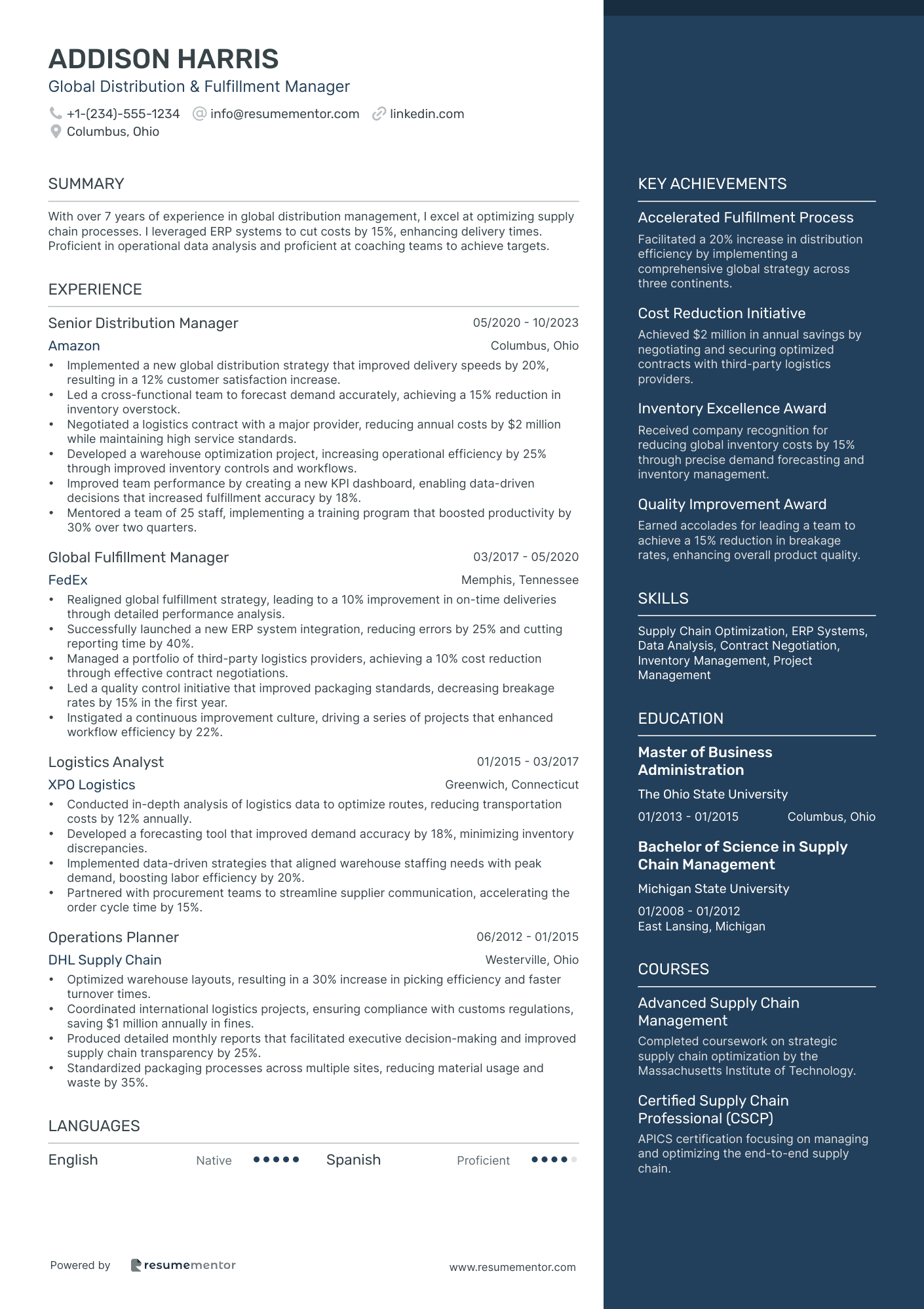 Global Distribution & Fulfillment Manager