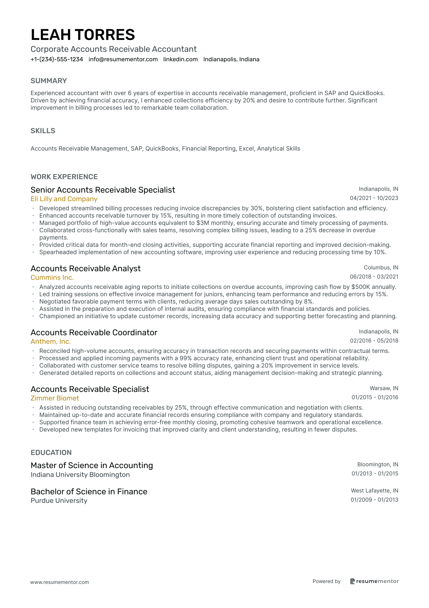 Corporate Accounts Receivable Accountant